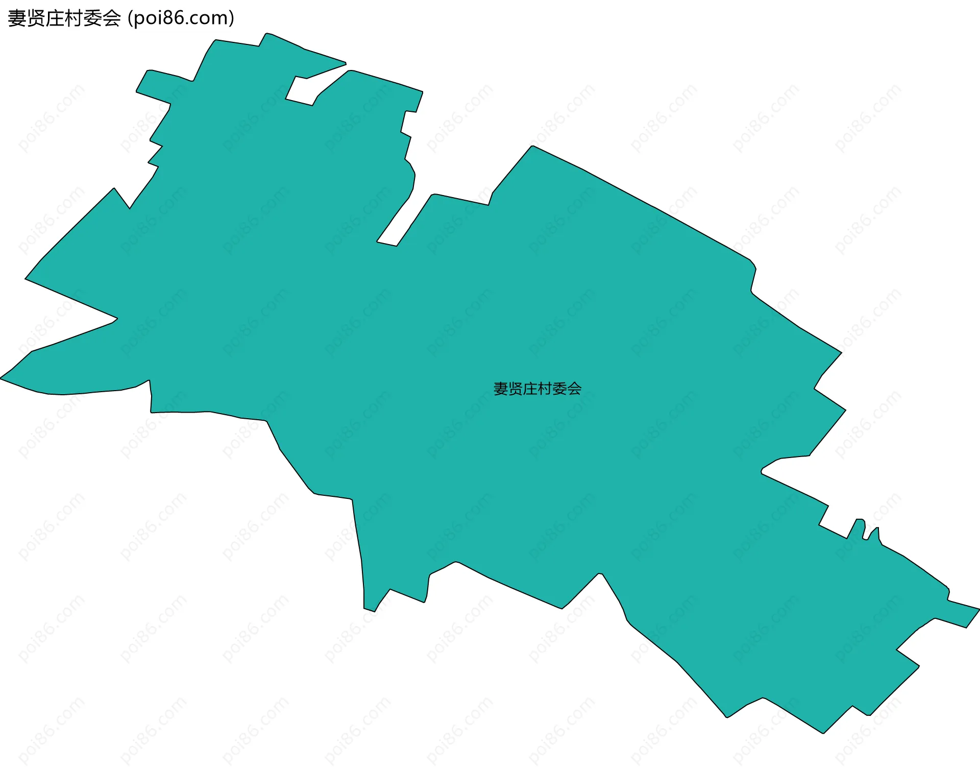 妻贤庄村委会边界地图