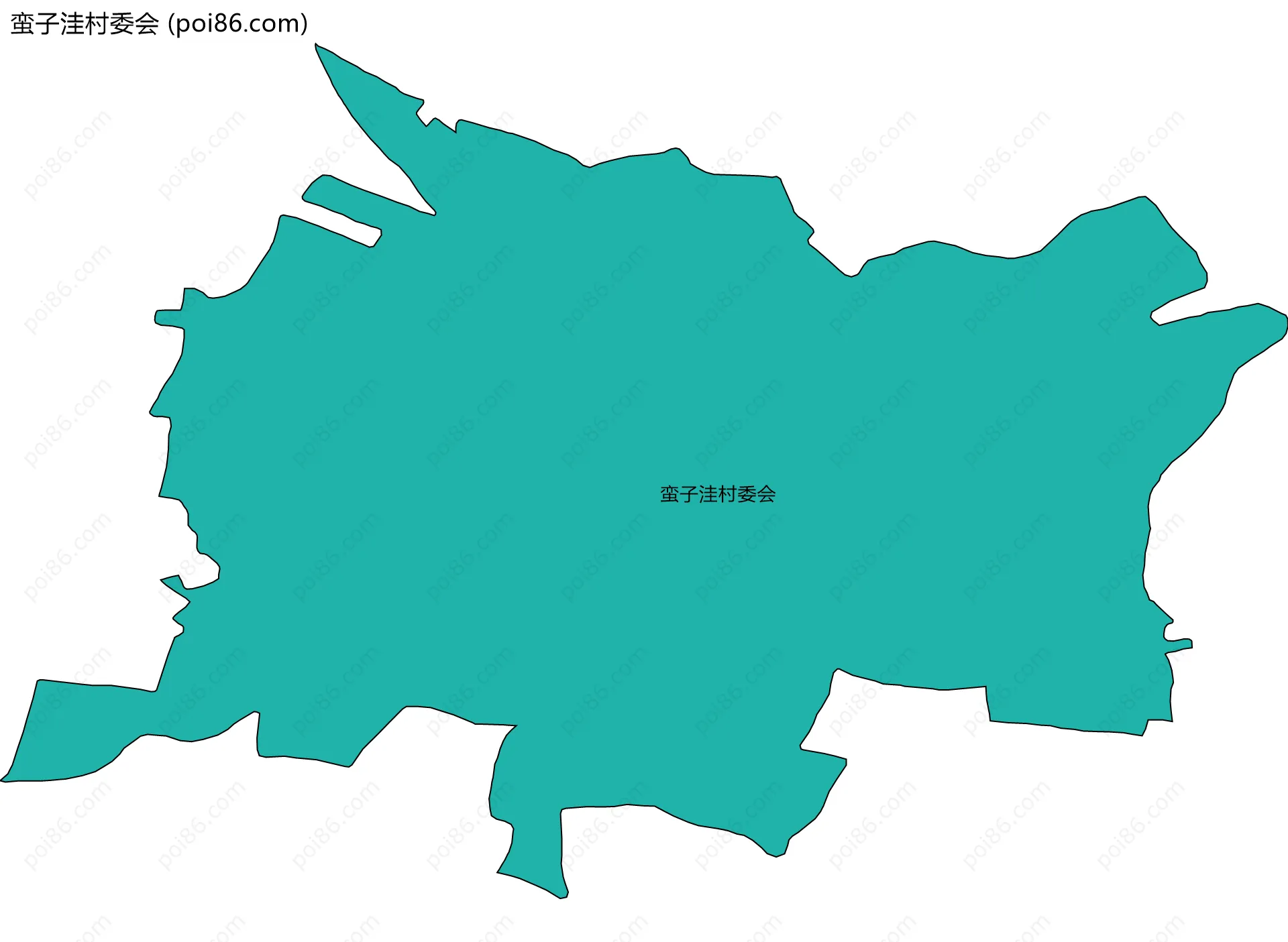 蛮子洼村委会边界地图