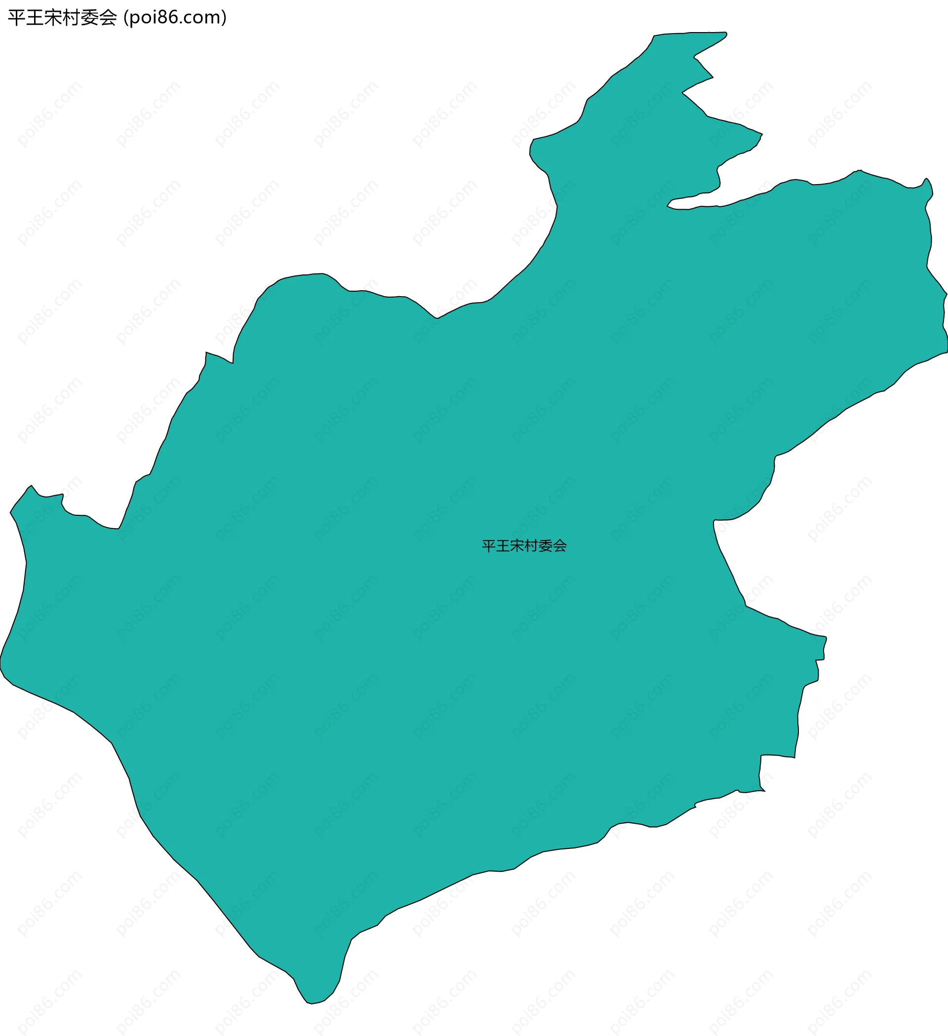 平王宋村委会边界地图