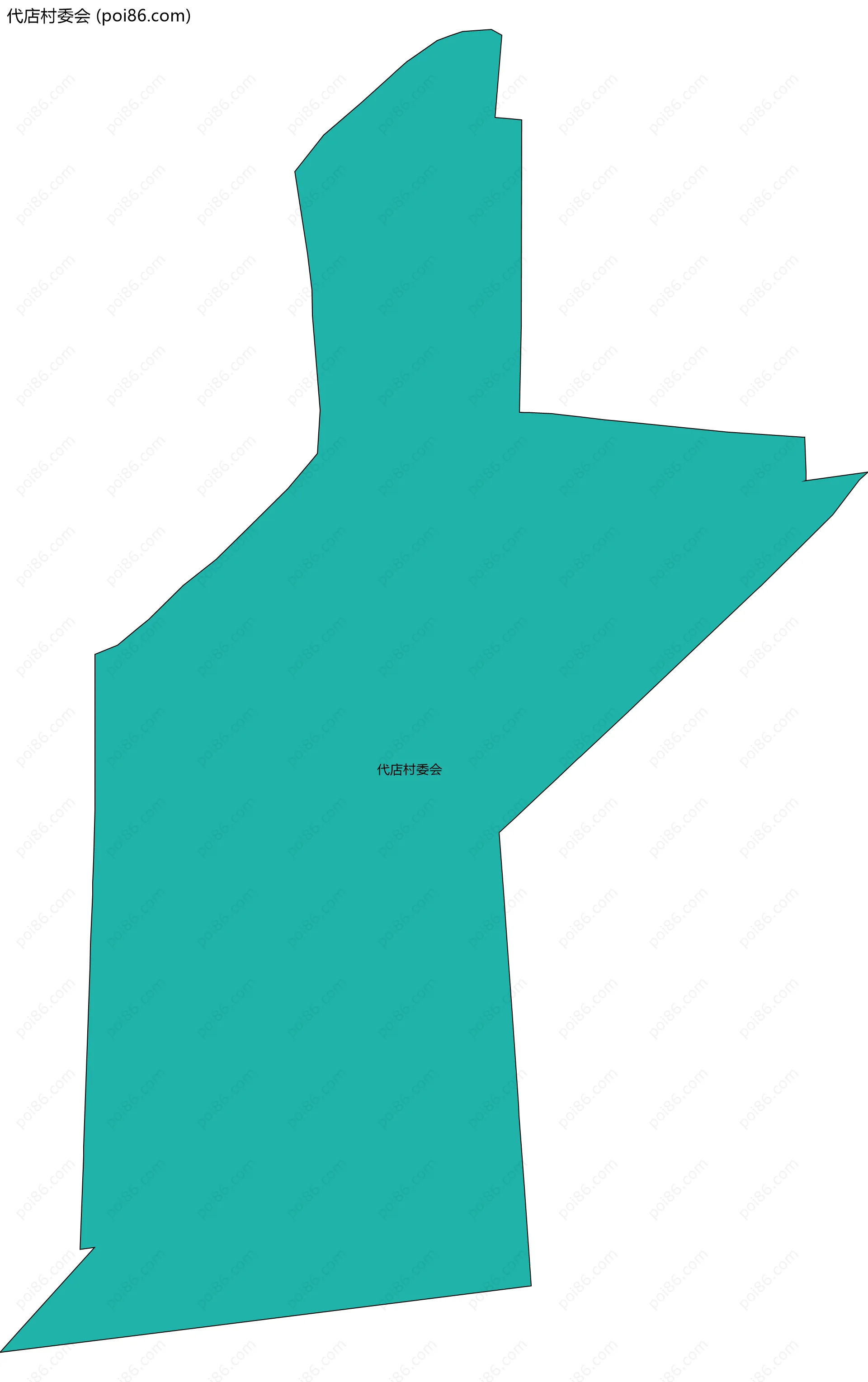代店村委会边界地图
