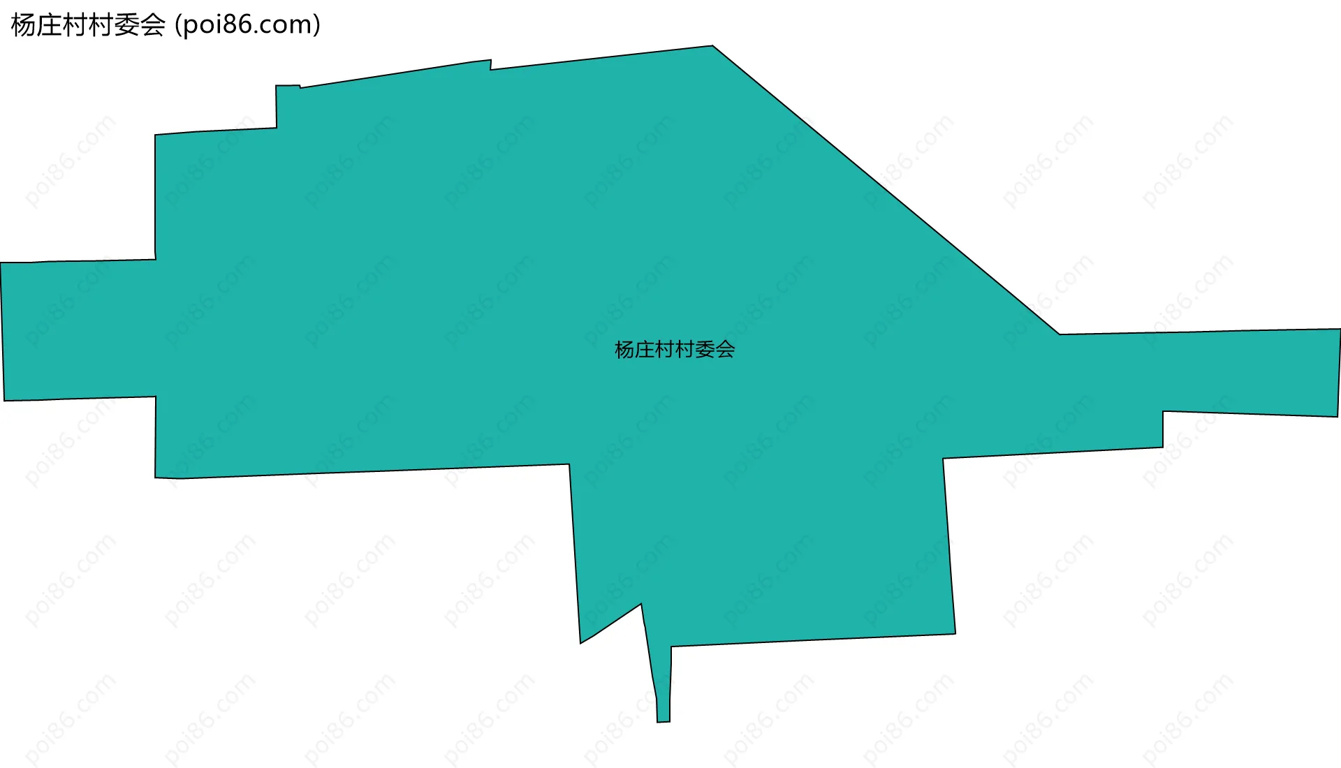 杨庄村村委会边界地图