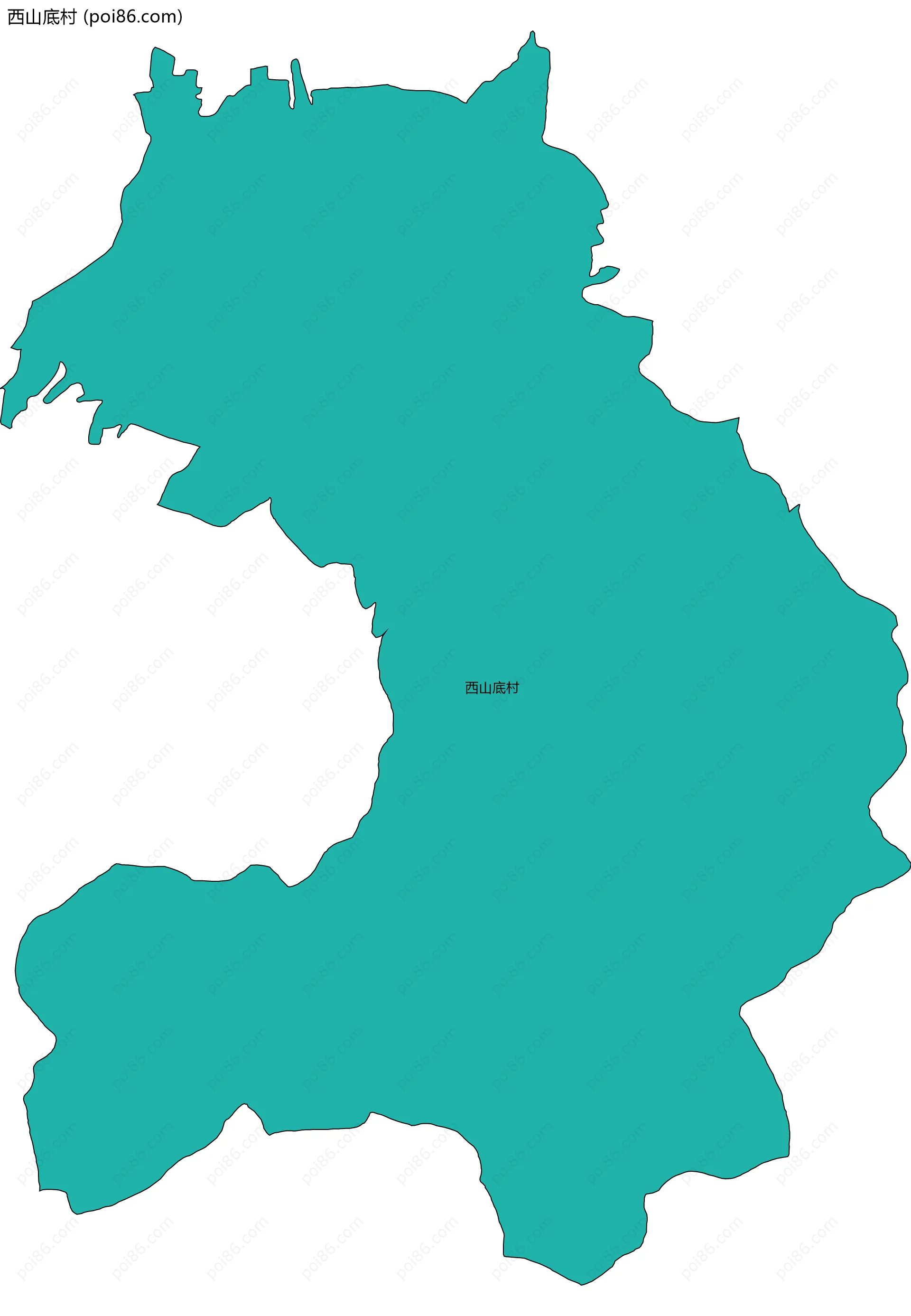 西山底村边界地图