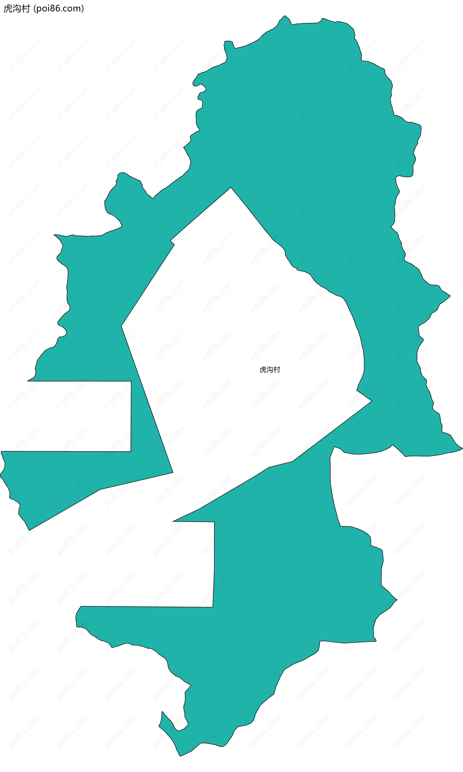 虎沟村边界地图