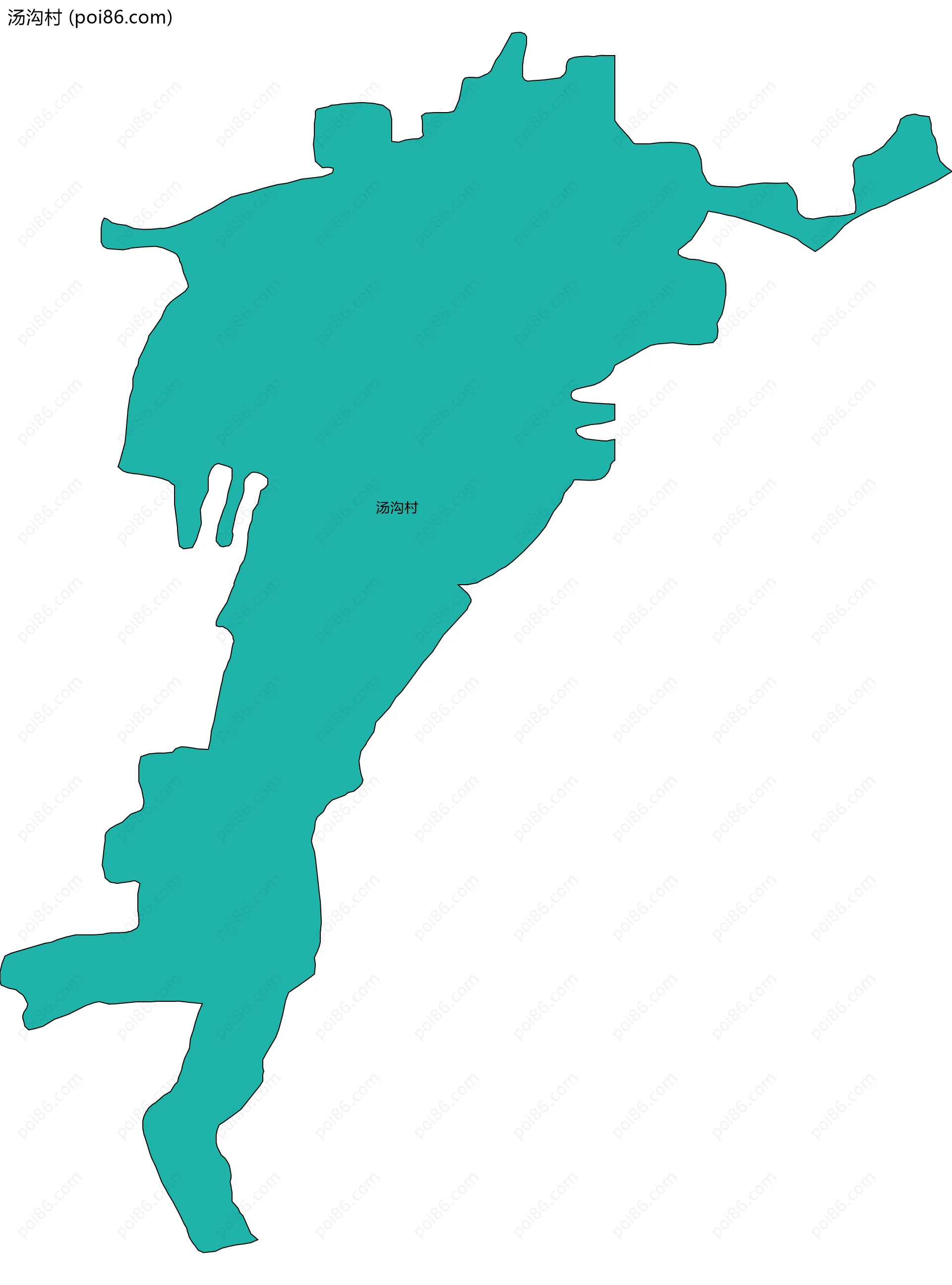 汤沟村边界地图