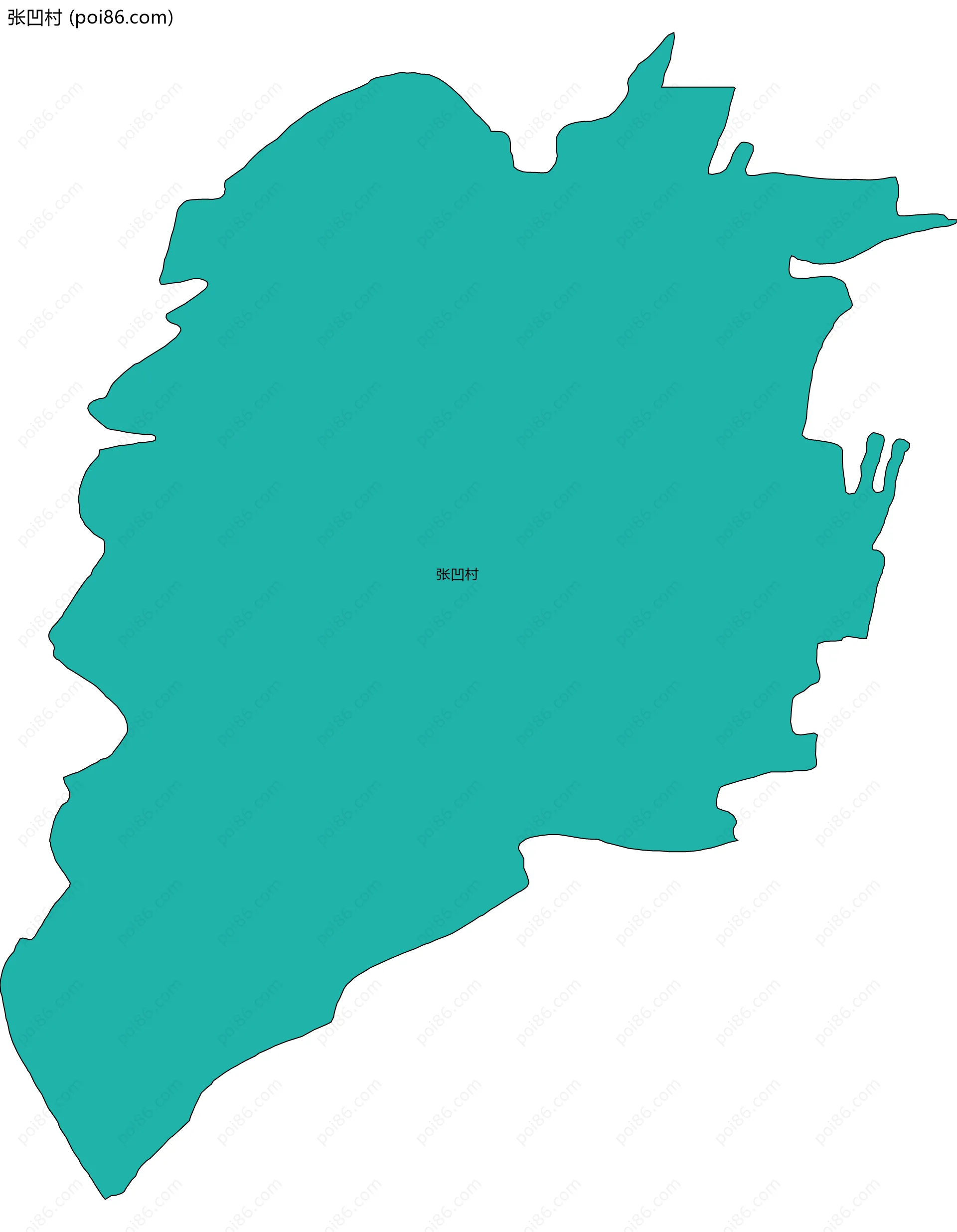 张凹村边界地图