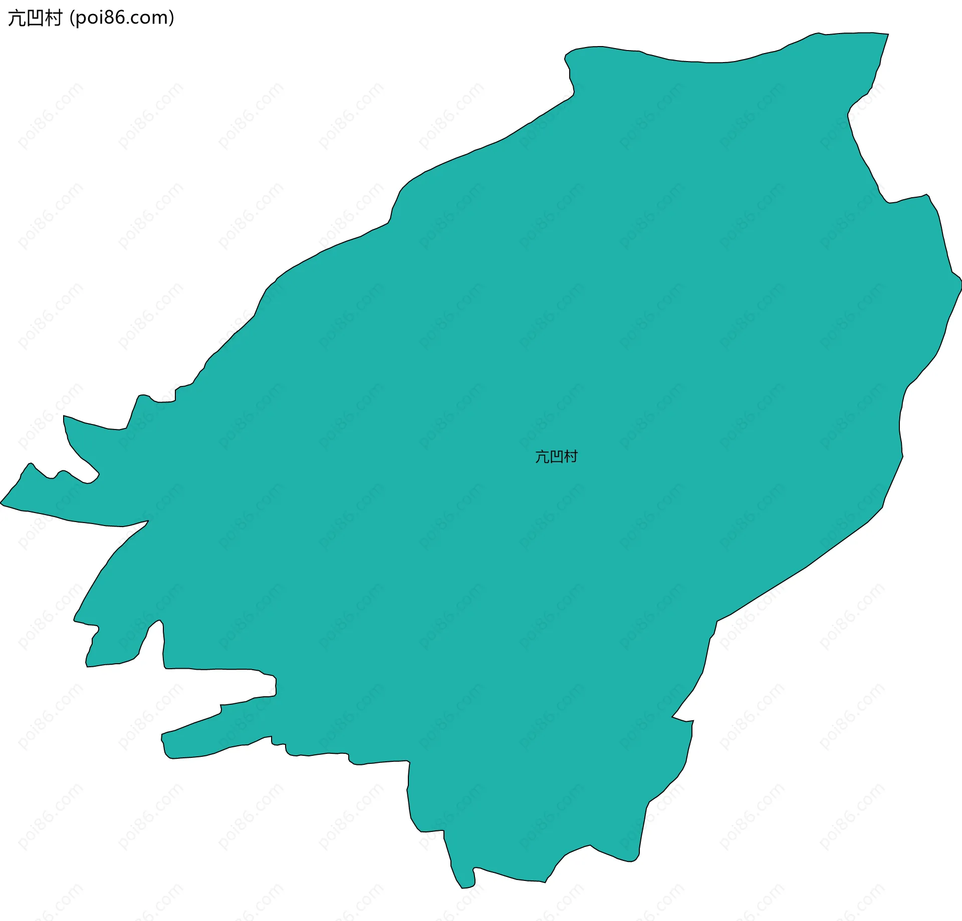 亢凹村边界地图