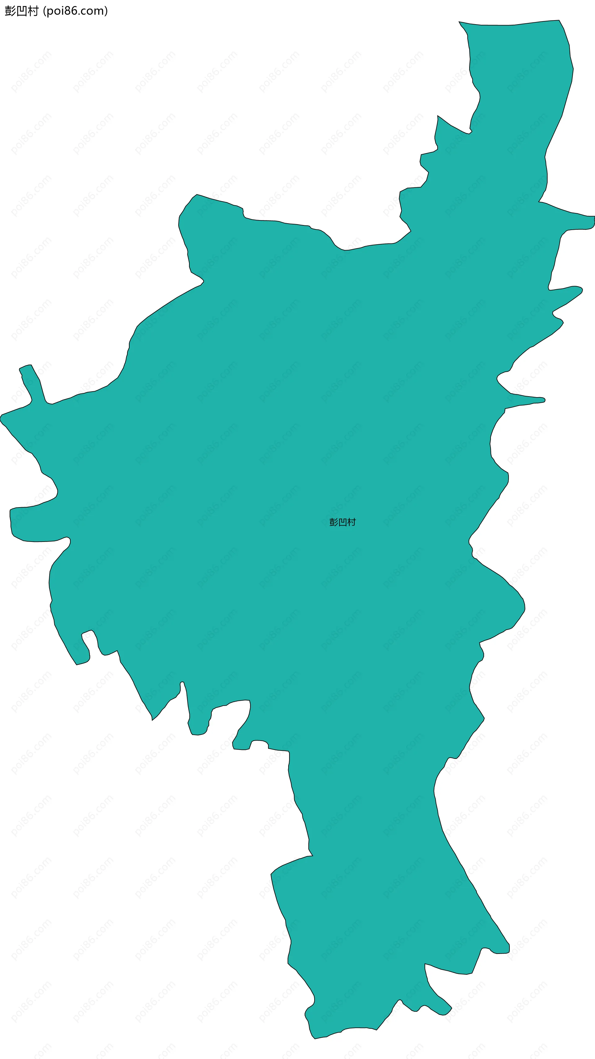 彭凹村边界地图