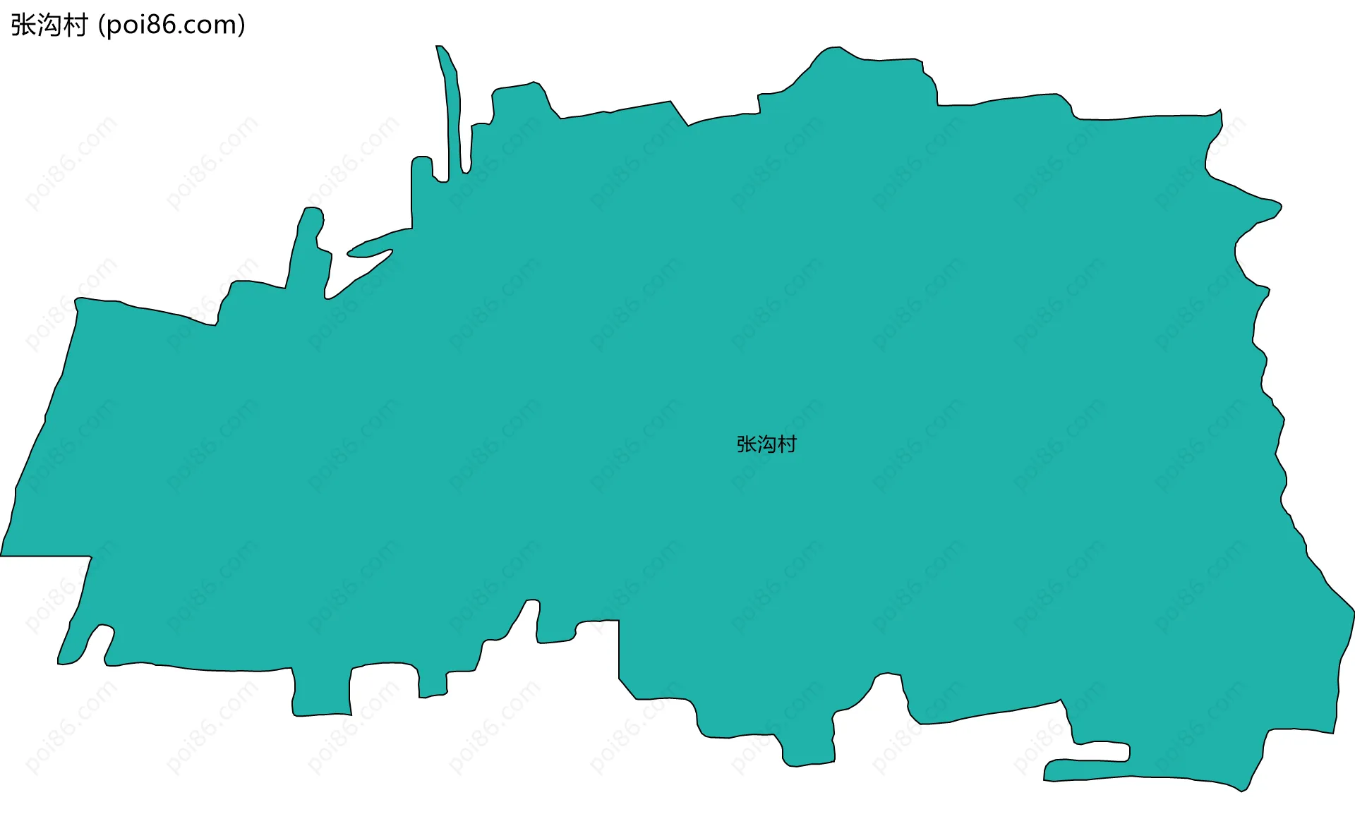 张沟村边界地图