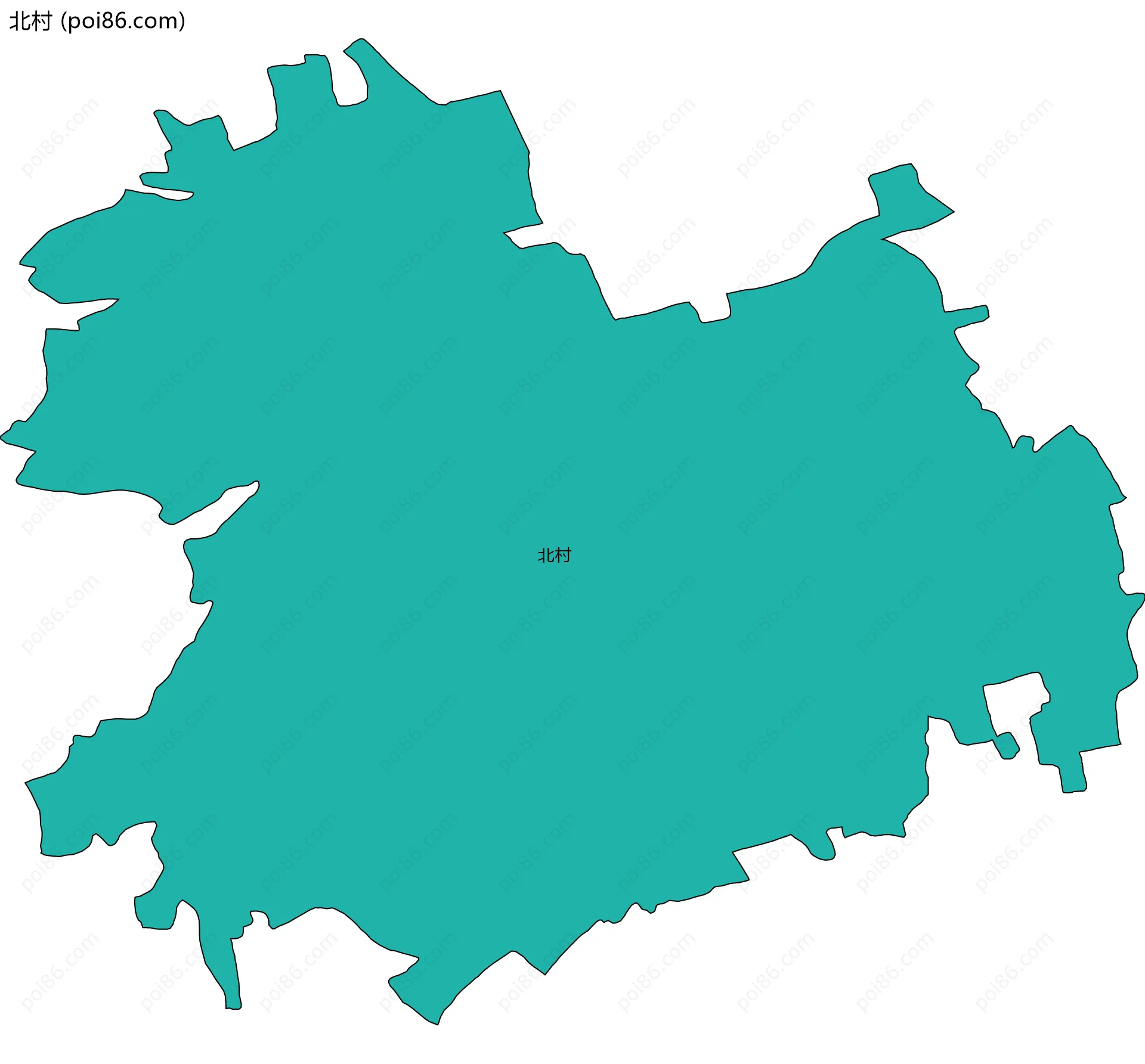 北村边界地图