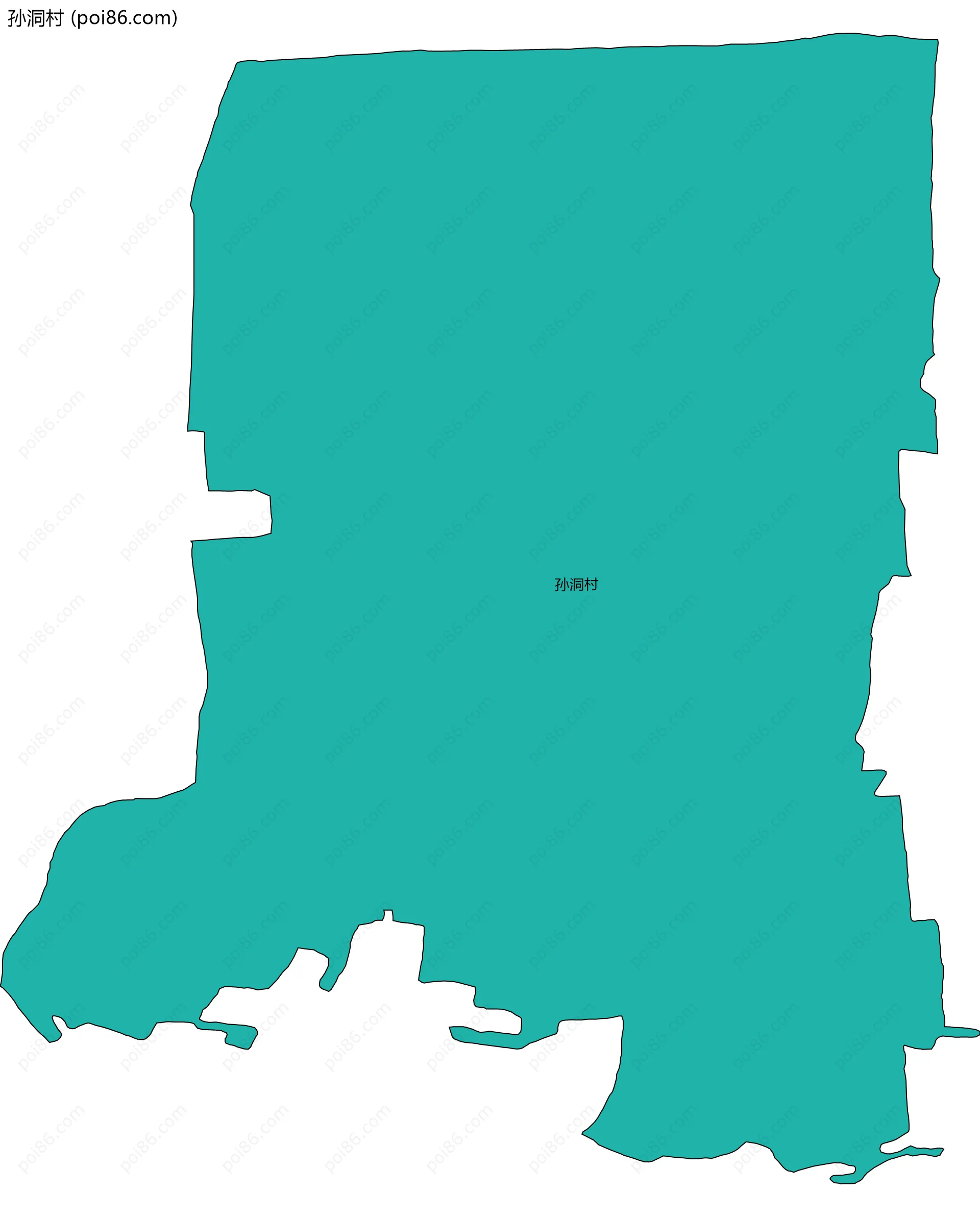 孙洞村边界地图