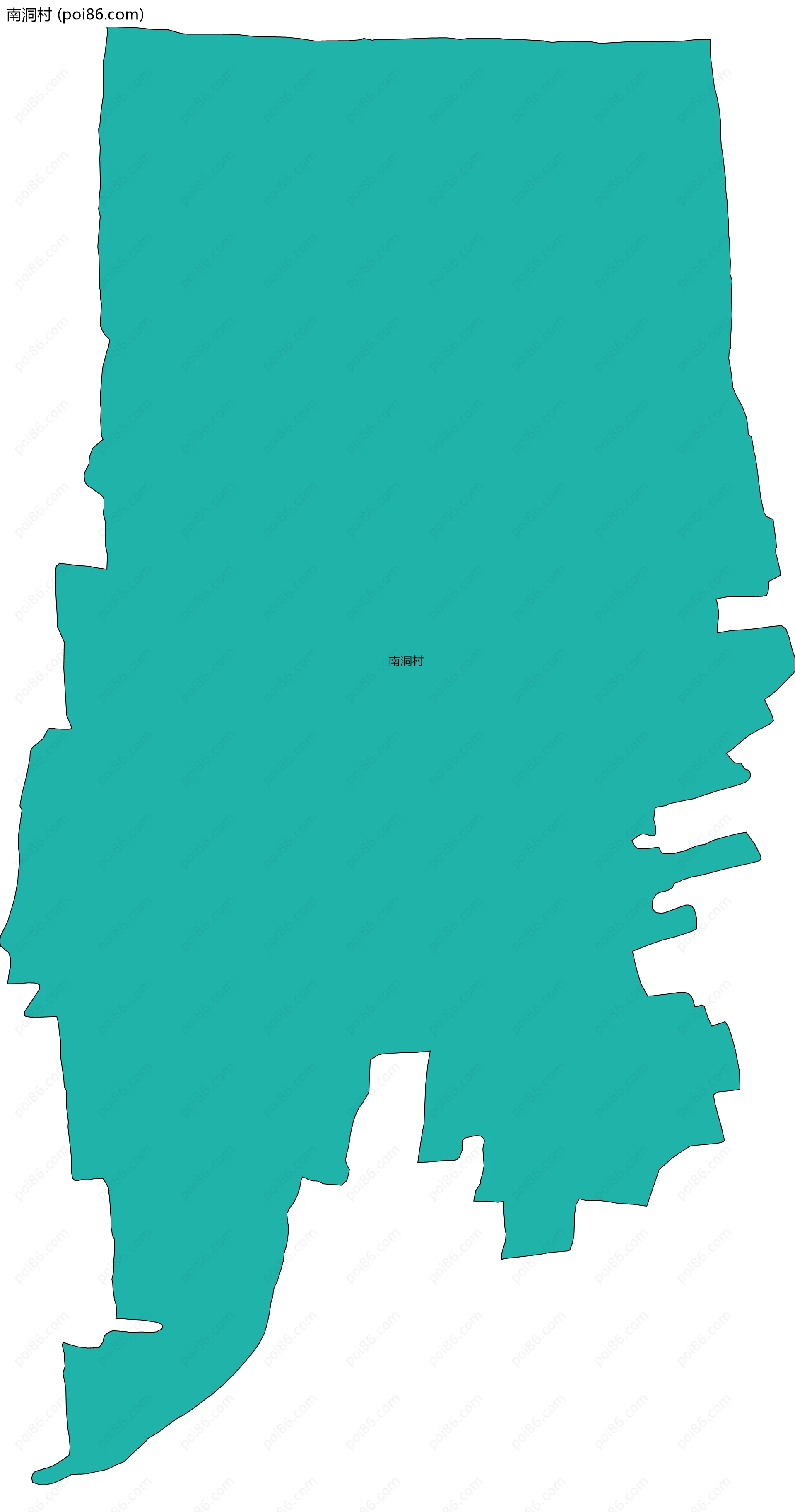 南洞村边界地图