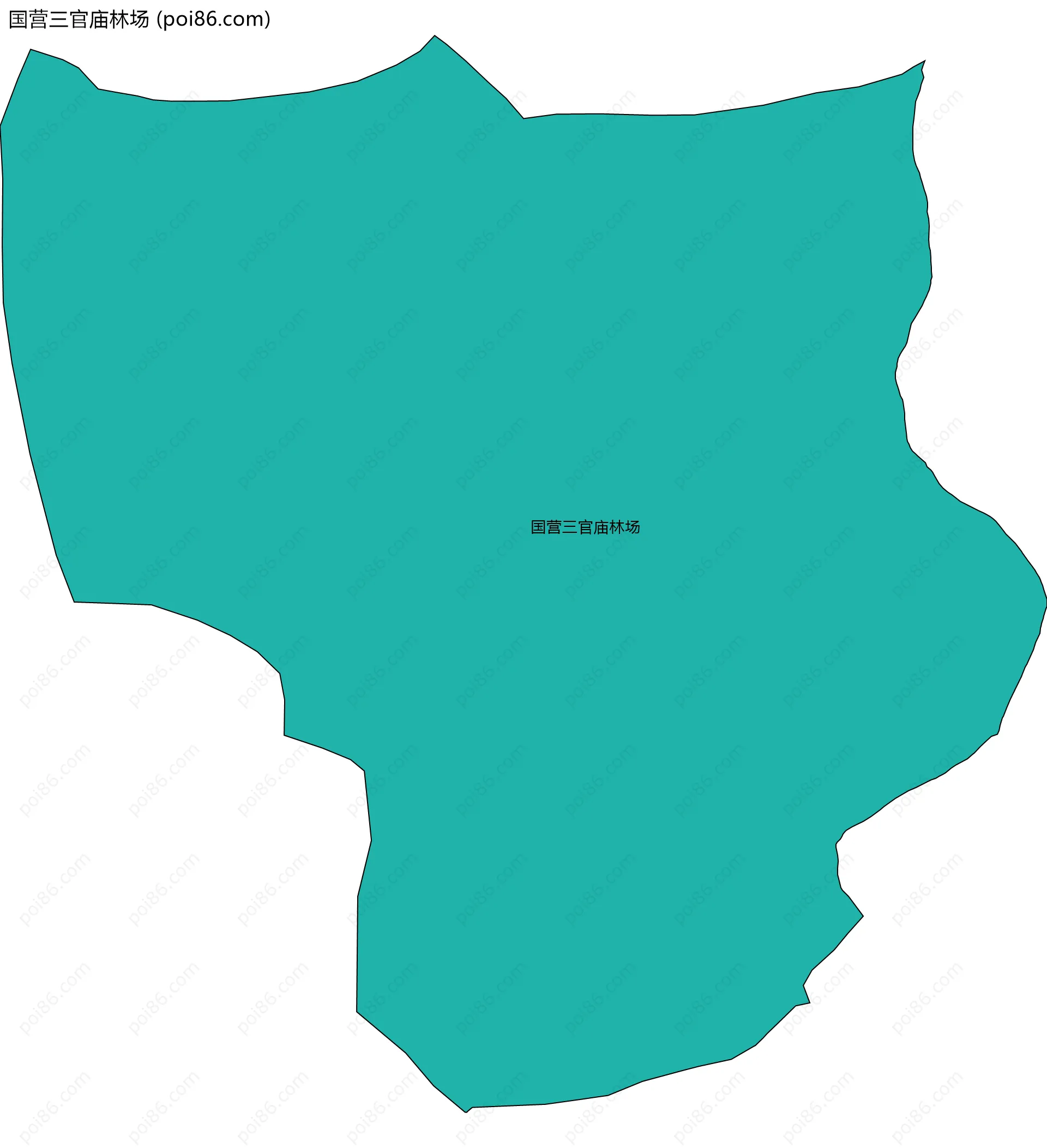 国营三官庙林场边界地图