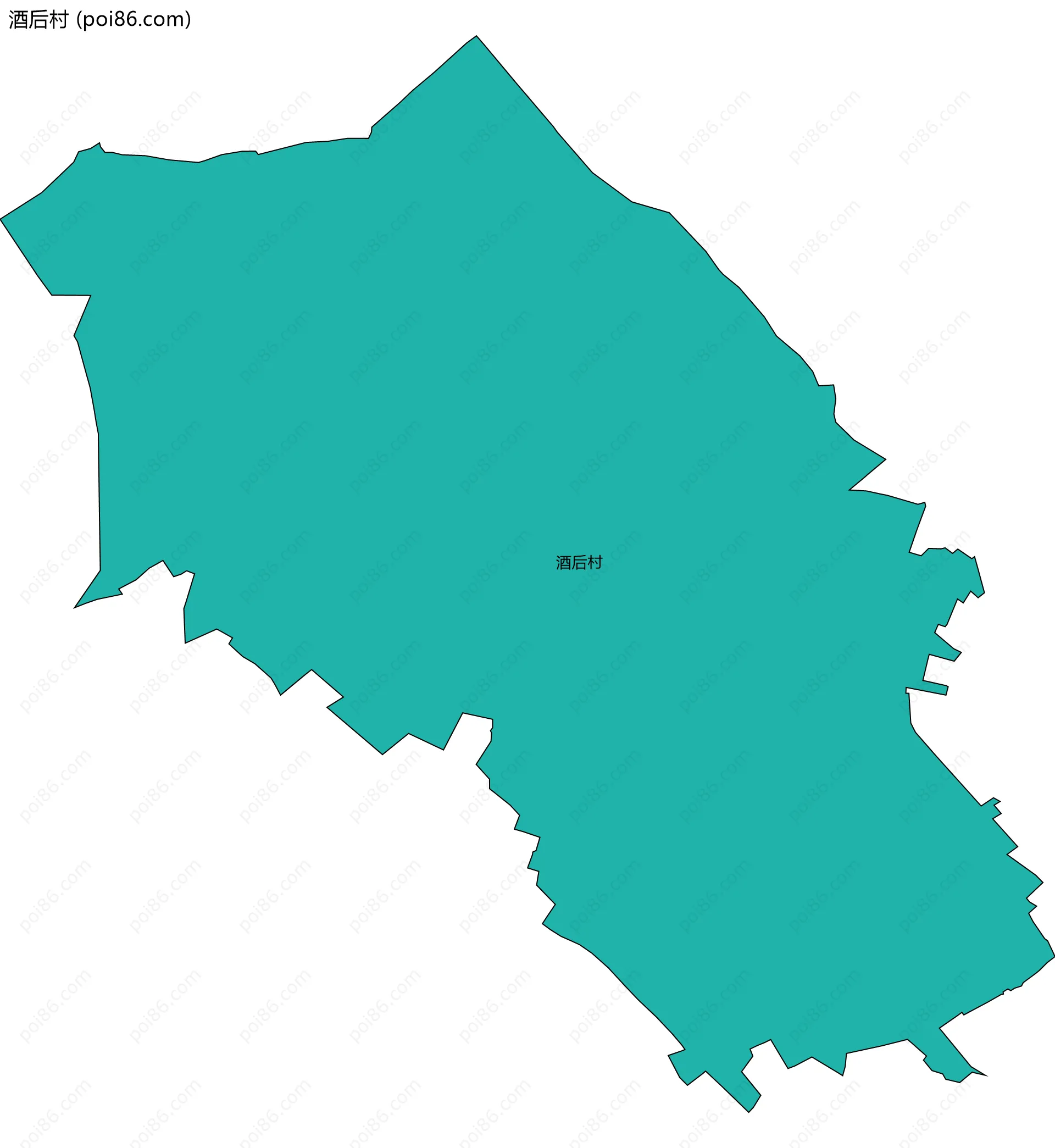 酒后村边界地图