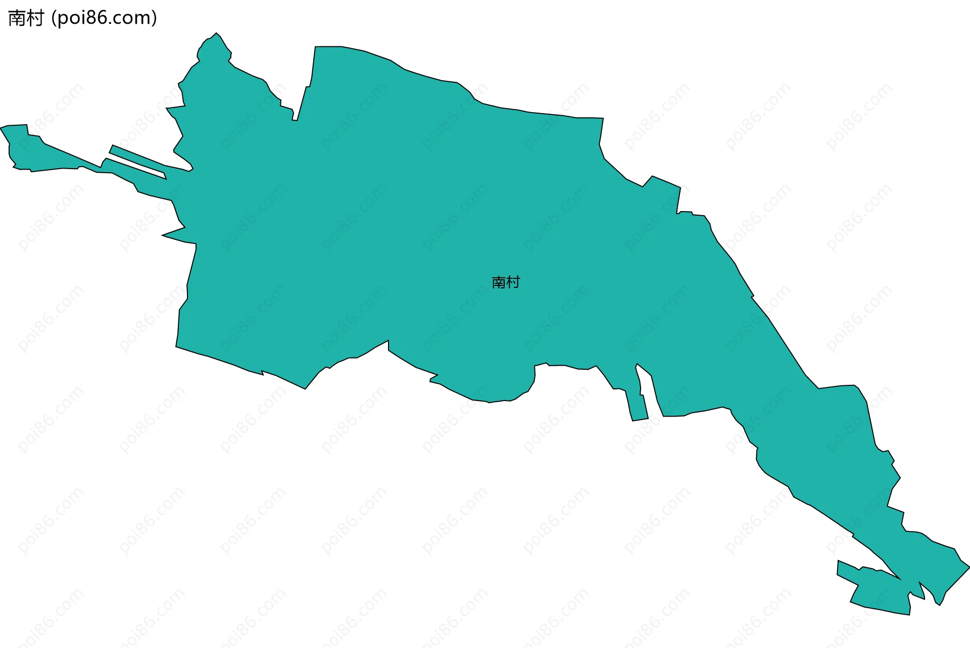 南村边界地图