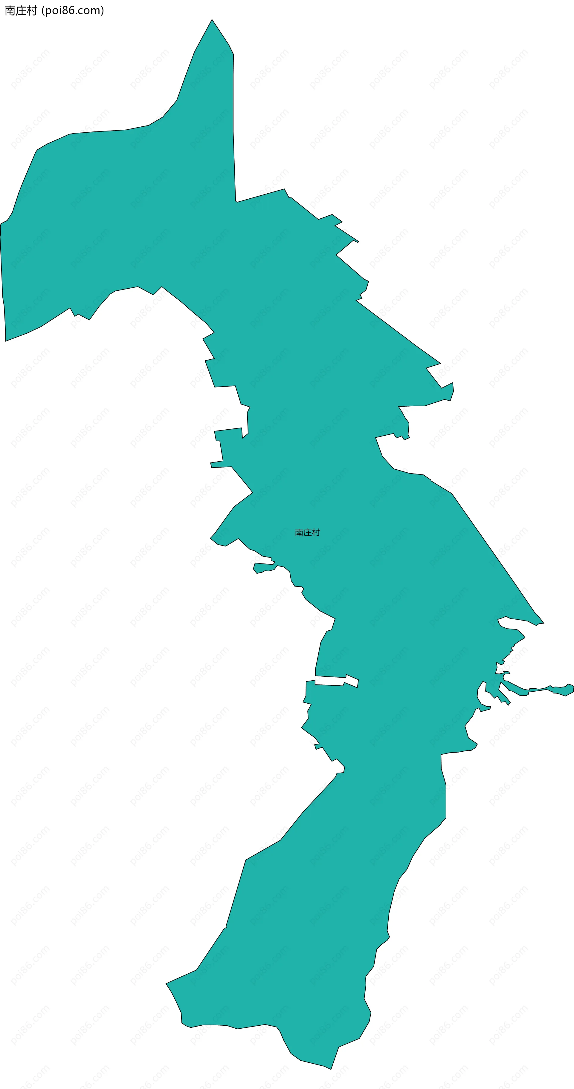 南庄村边界地图