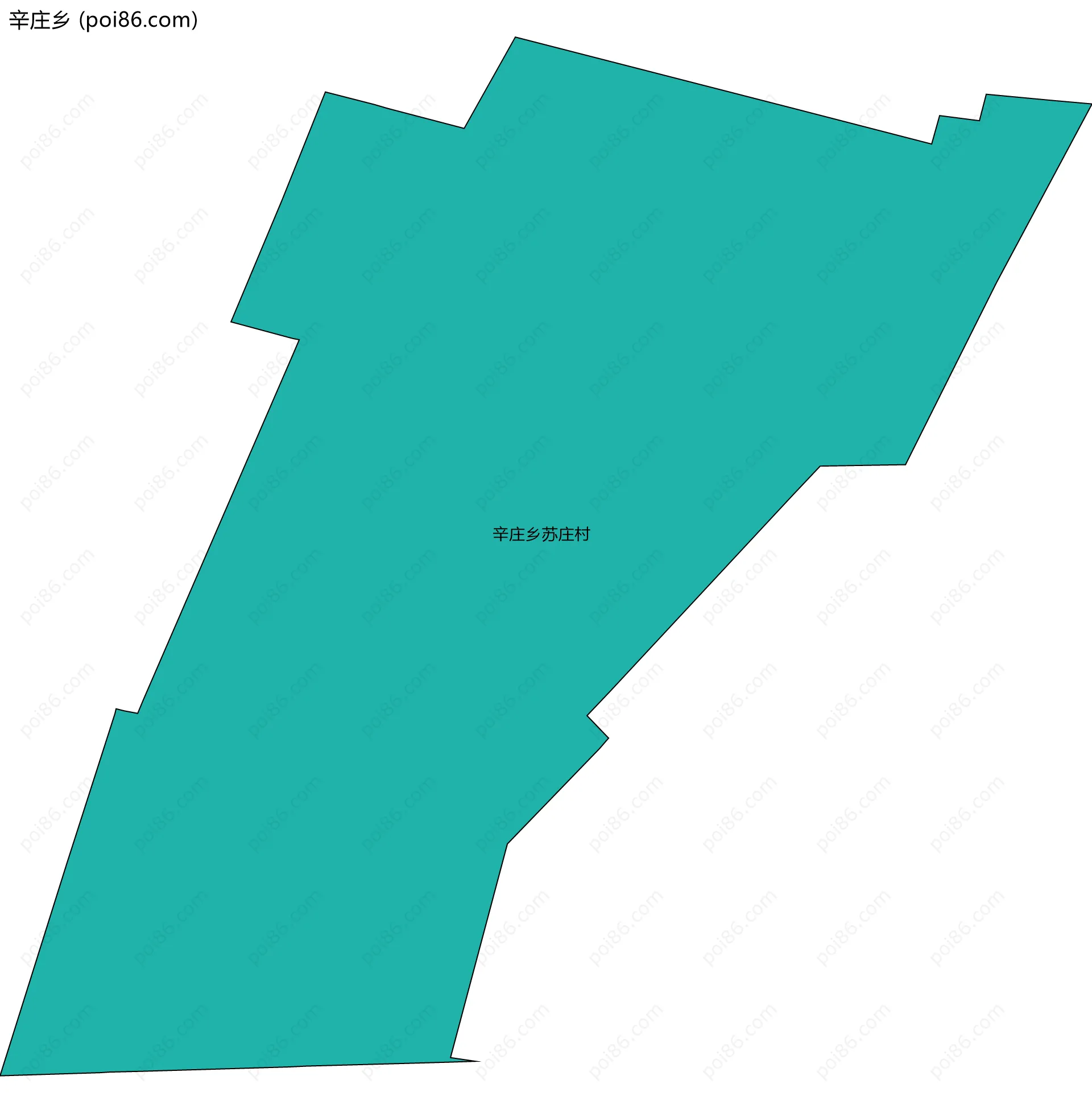 辛庄乡边界地图(五级行政区划)