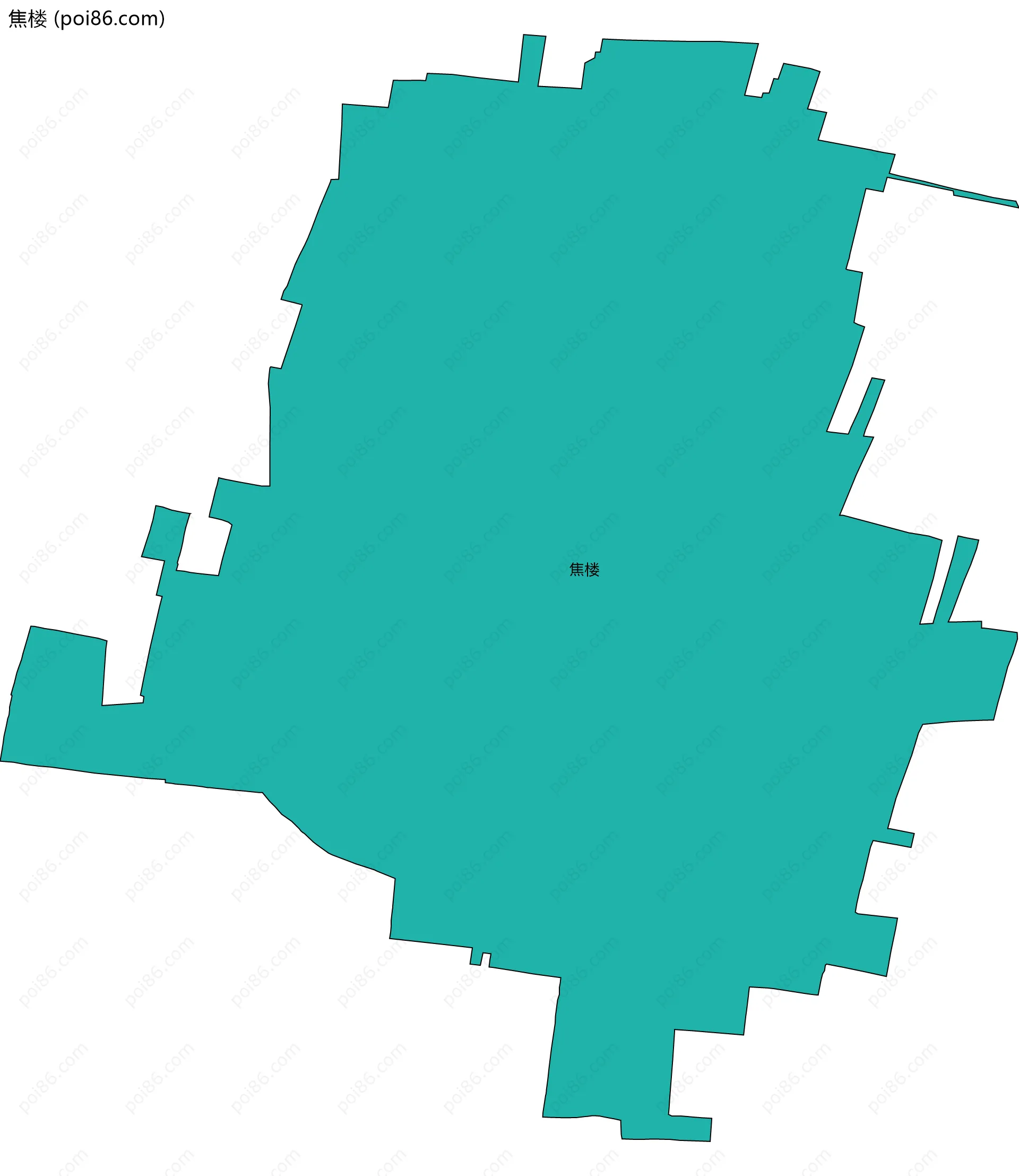 焦楼边界地图