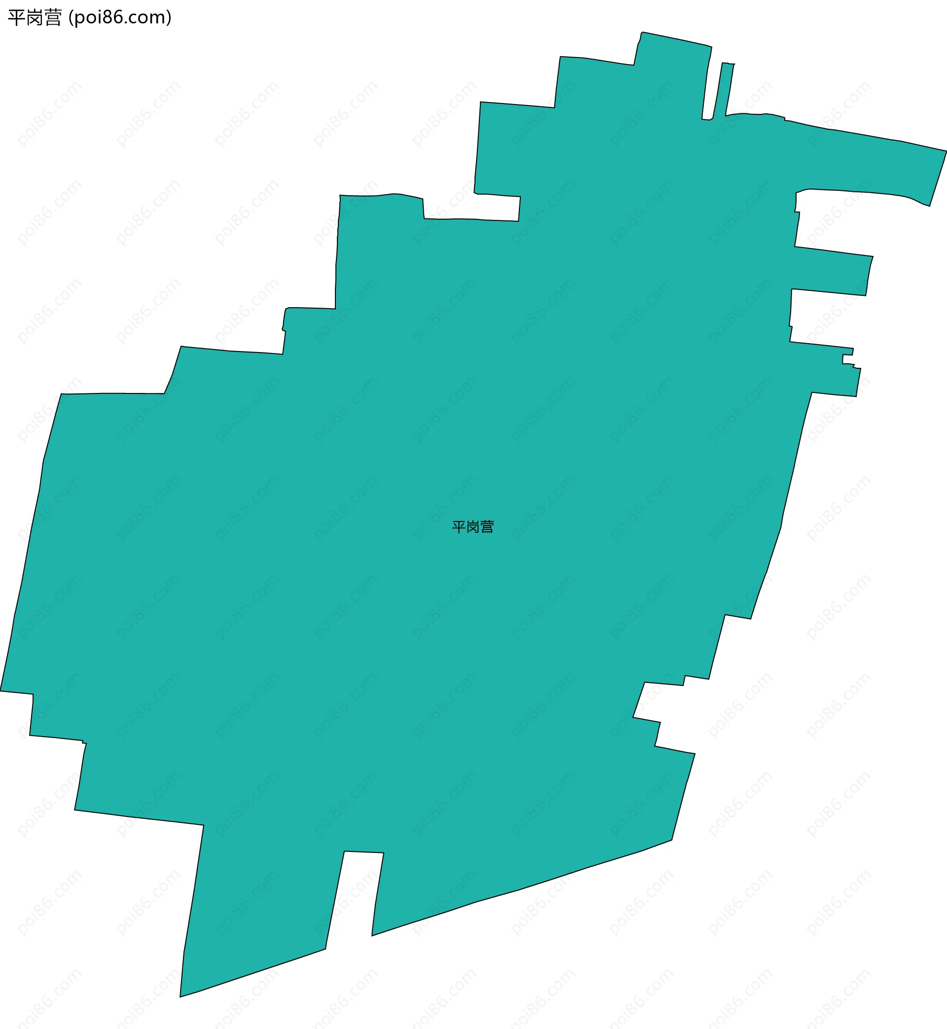 平岗营边界地图