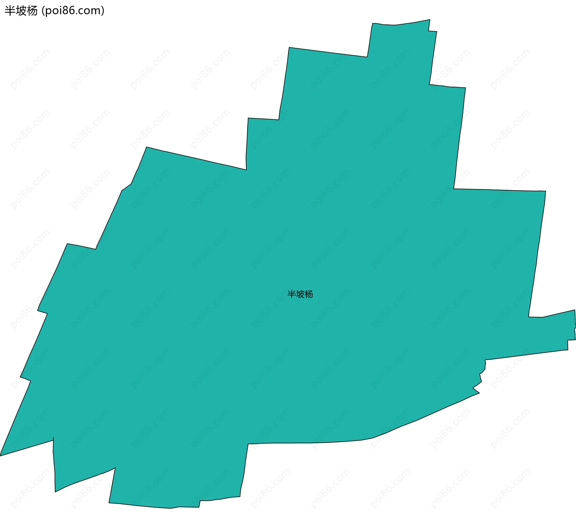 半坡杨边界地图
