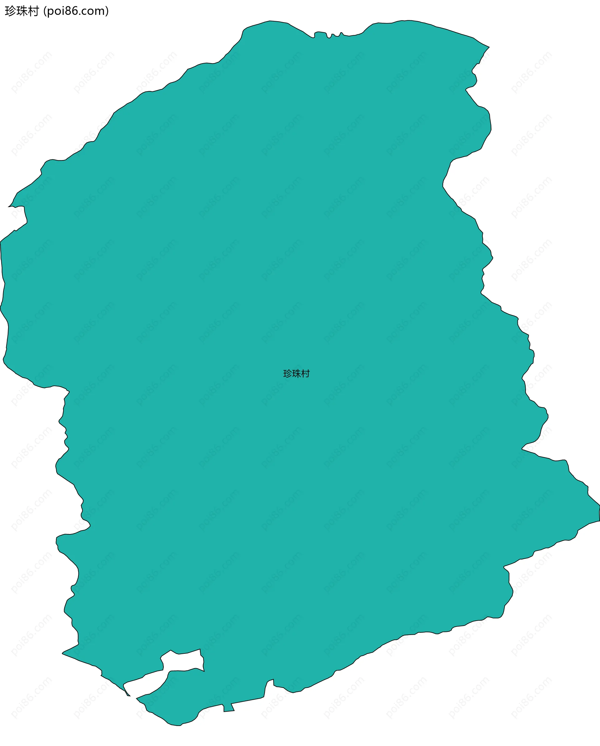 珍珠村边界地图