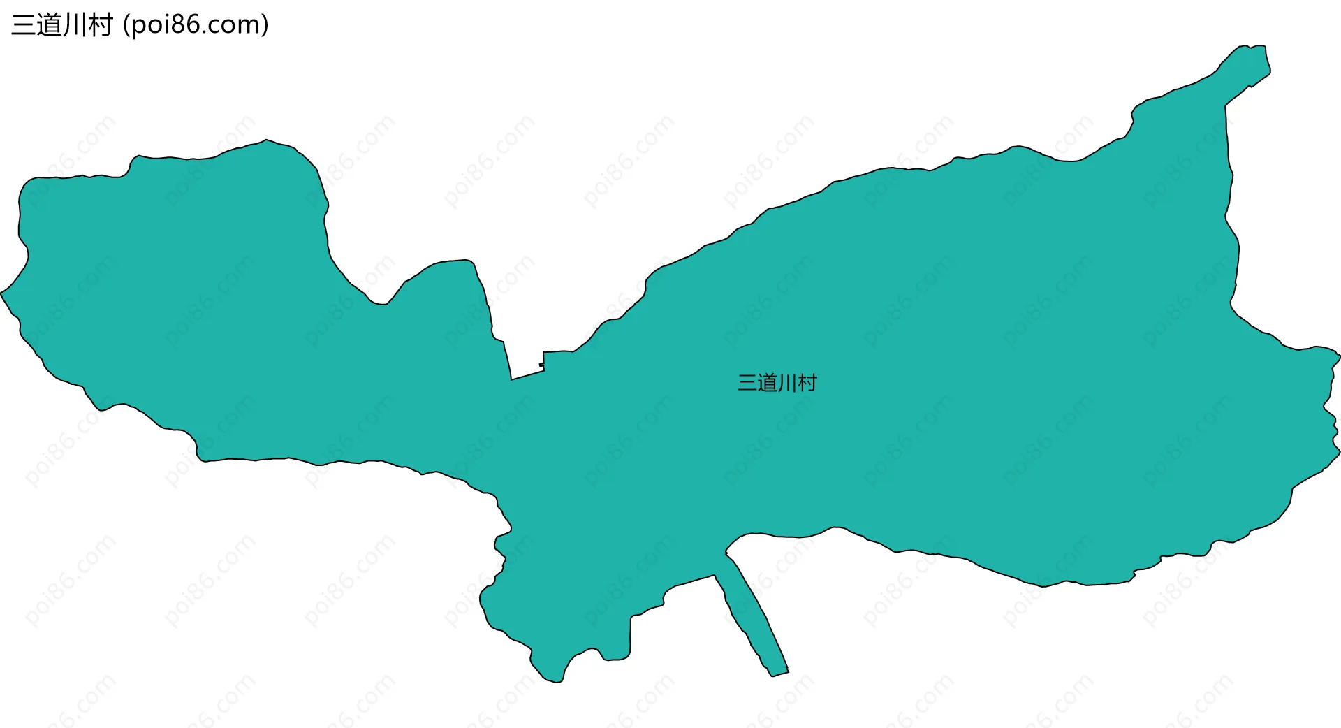 三道川村边界地图