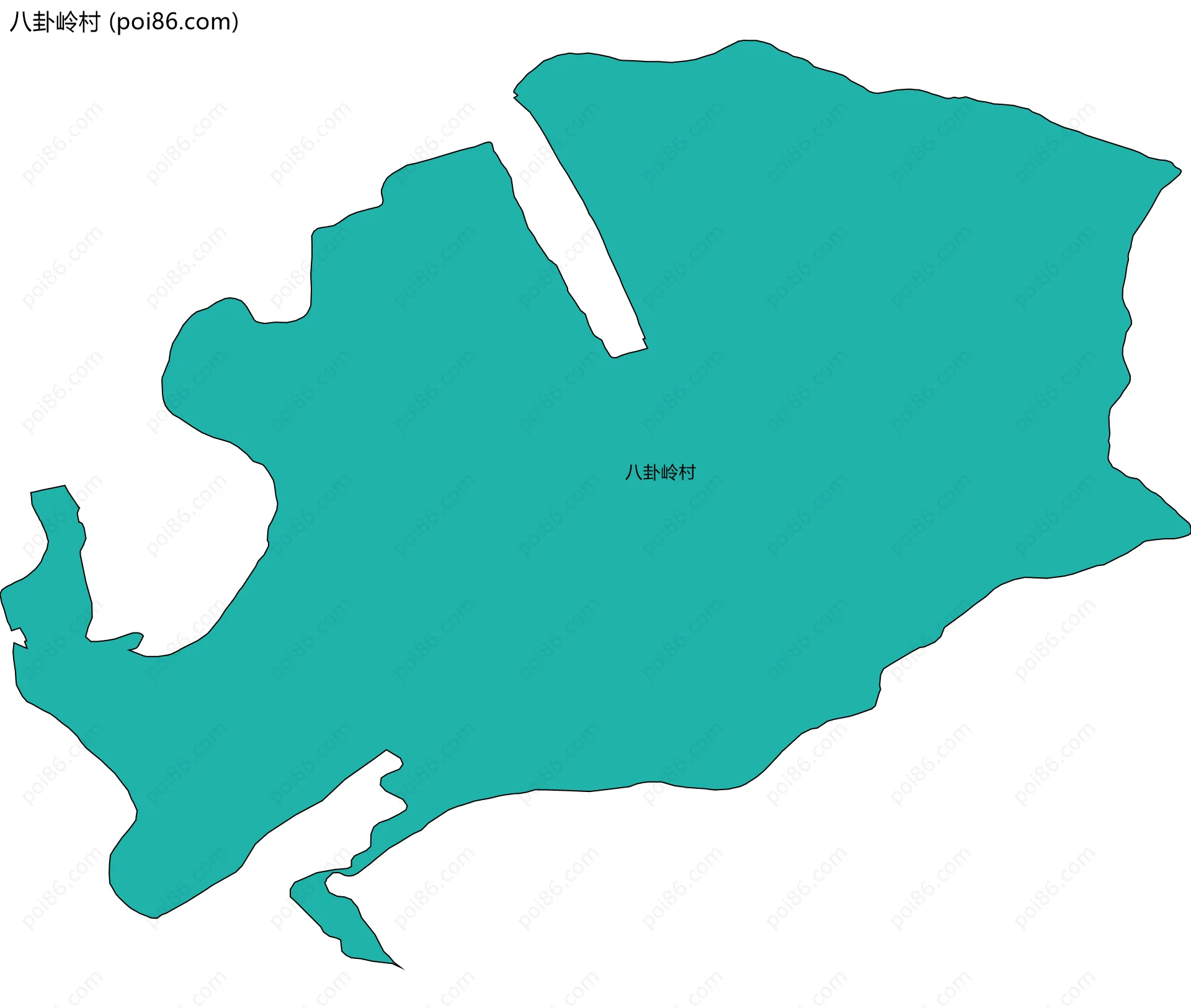 八卦岭村边界地图