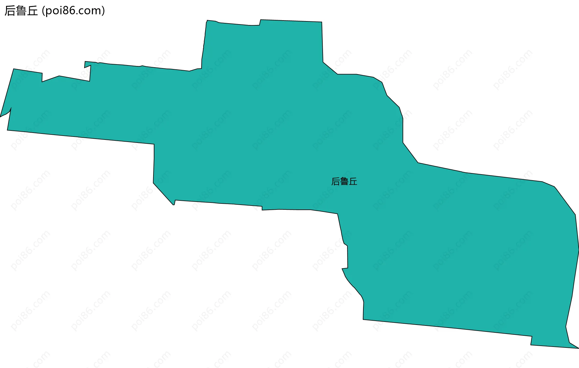 后鲁丘边界地图