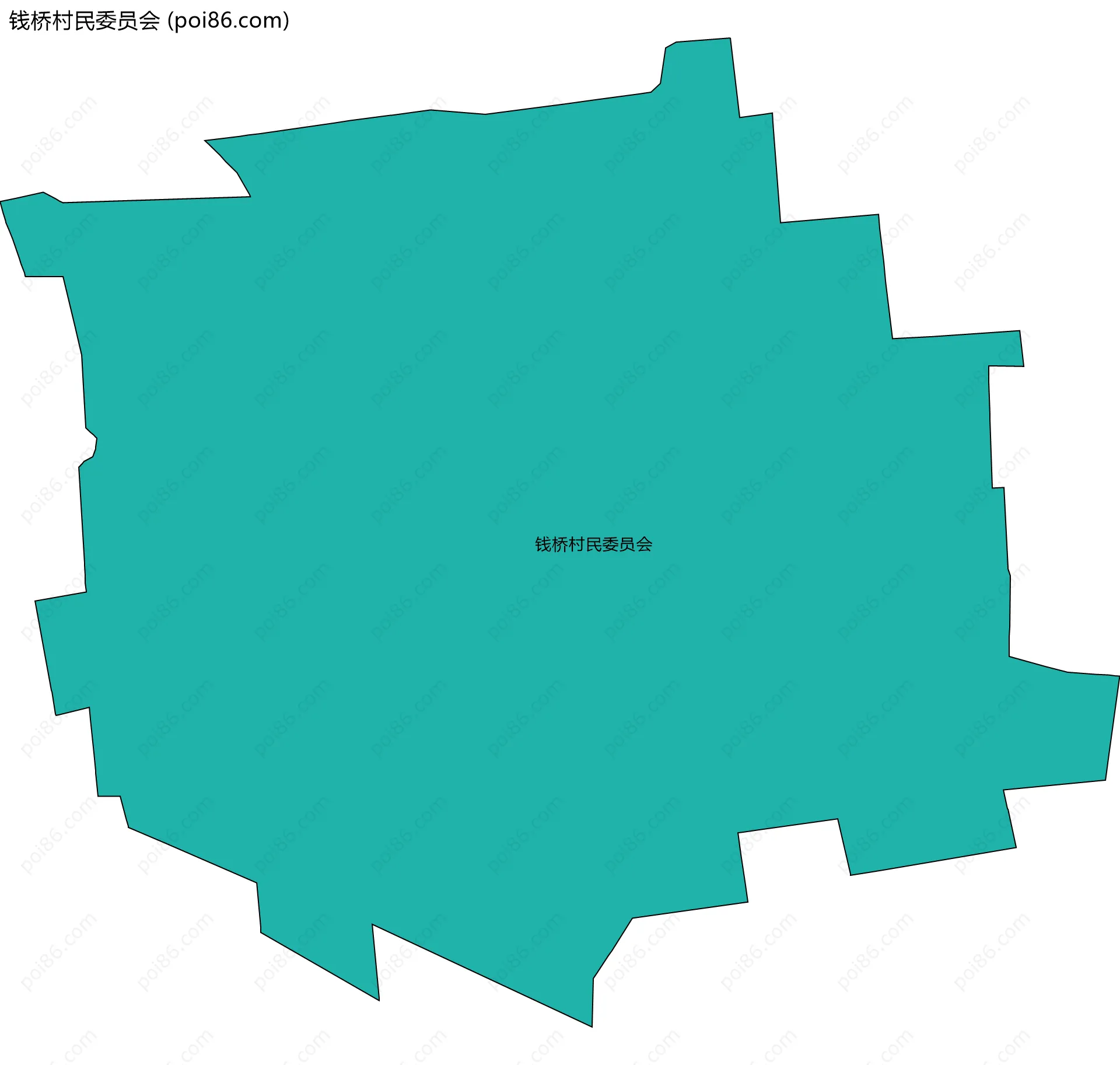钱桥村民委员会边界地图