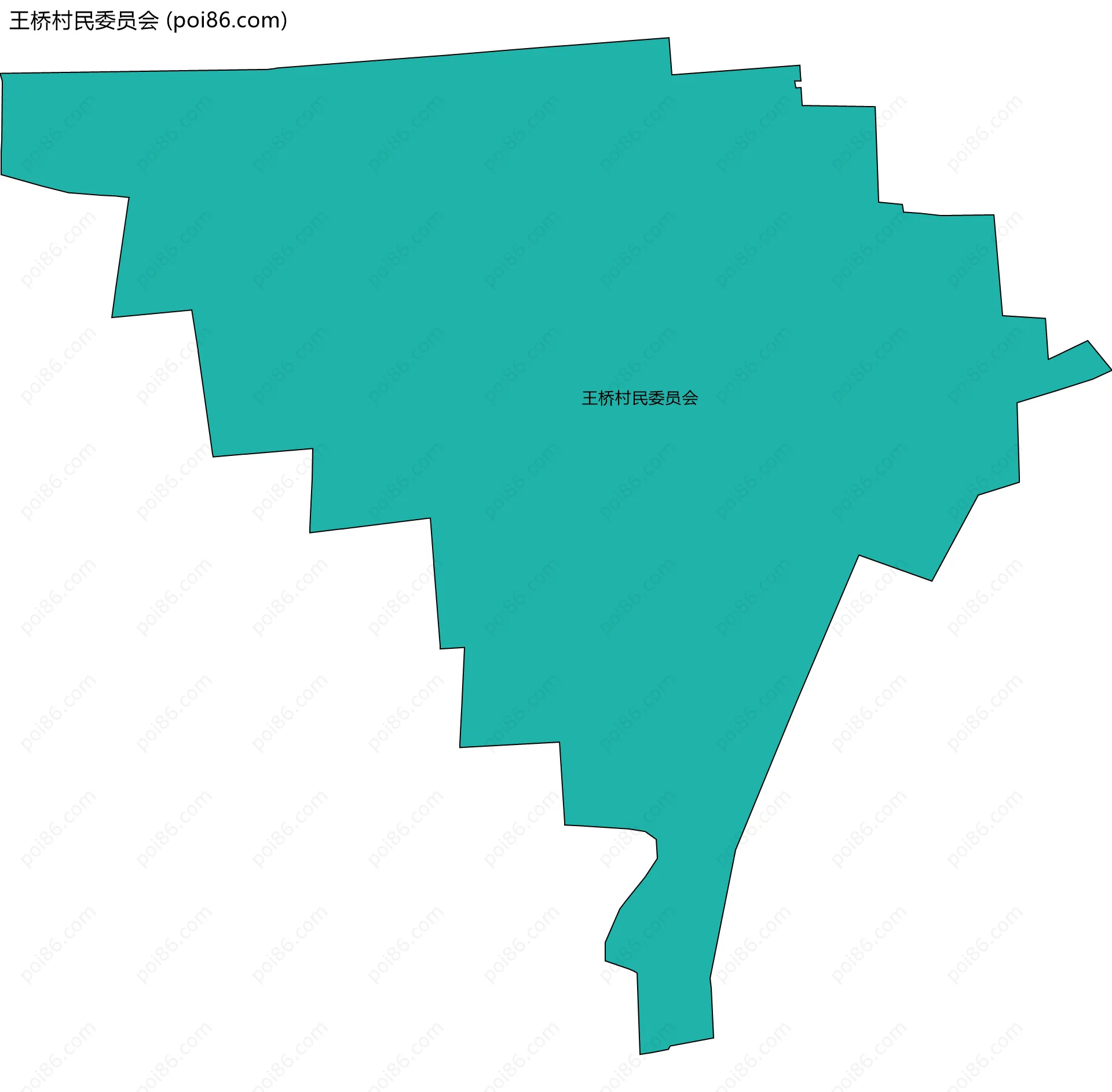 王桥村民委员会边界地图