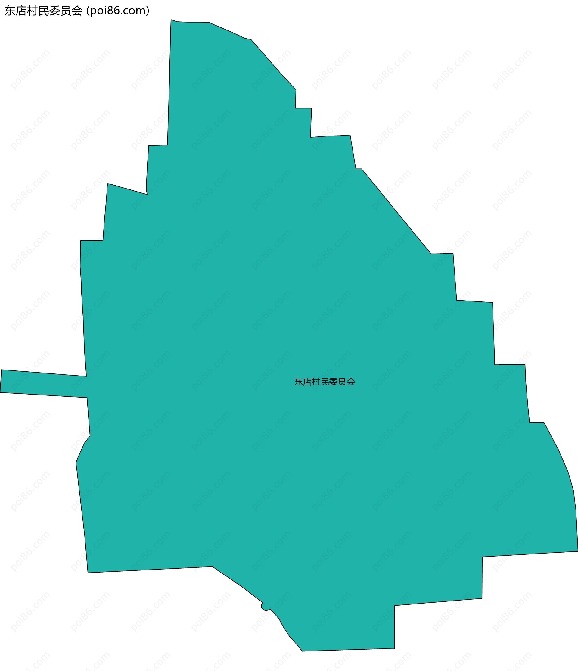 东店村民委员会边界地图