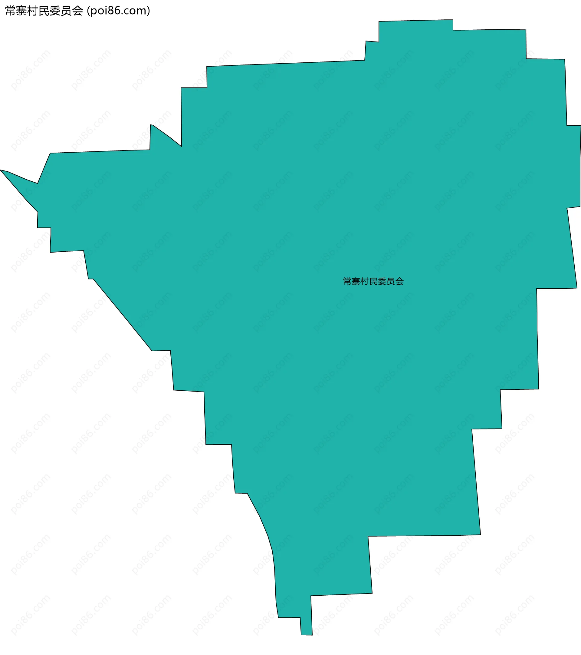常寨村民委员会边界地图