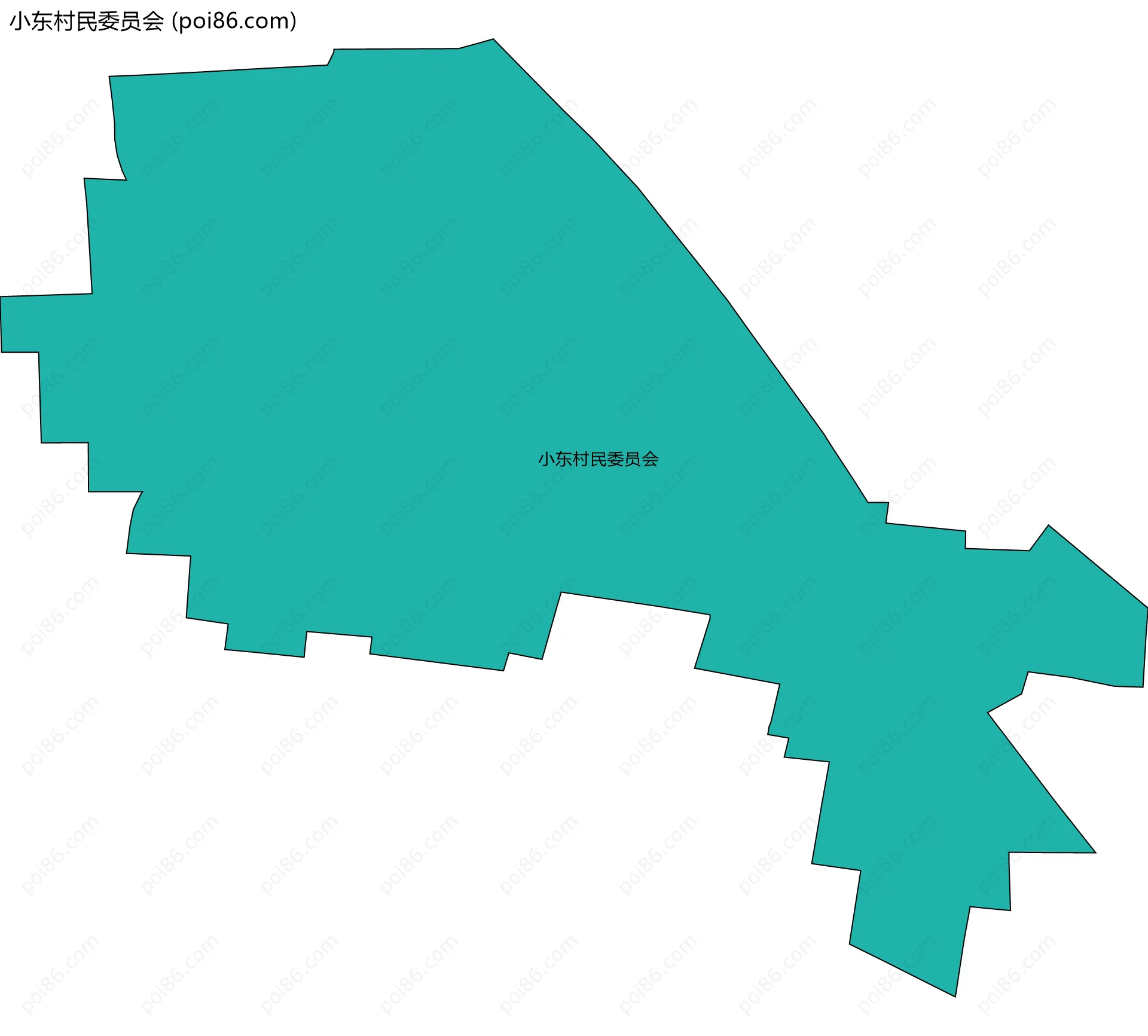 小东村民委员会边界地图