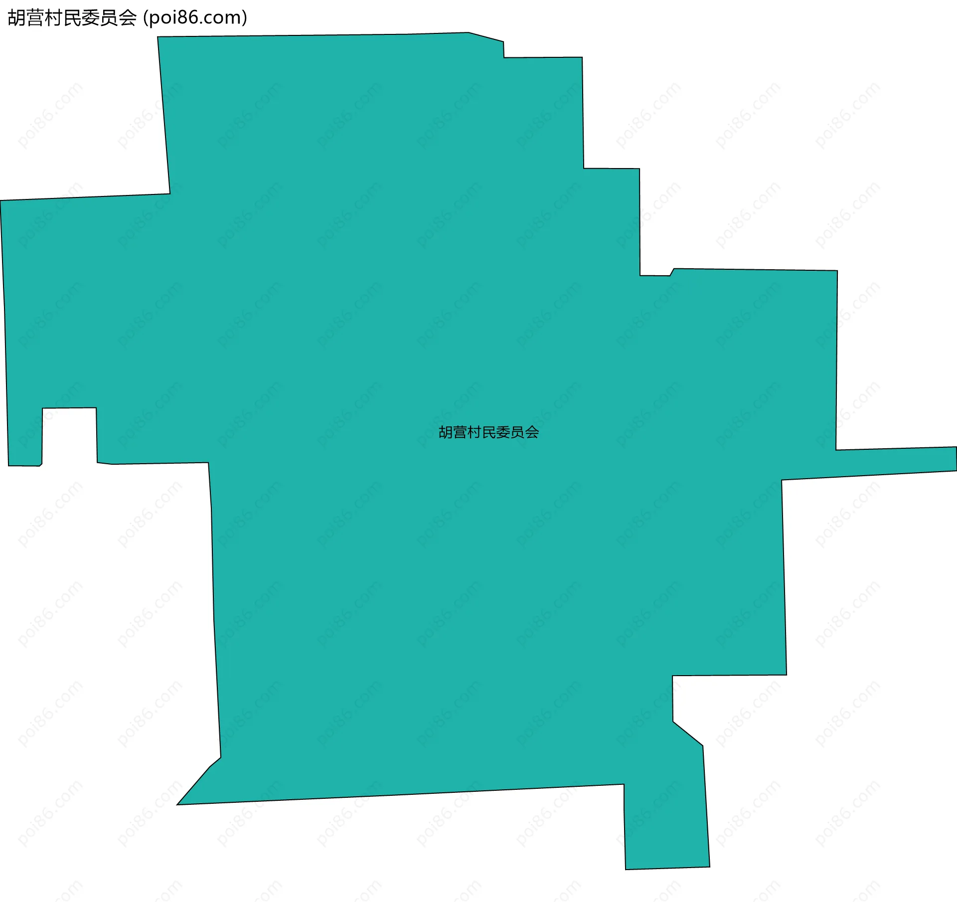 胡营村民委员会边界地图