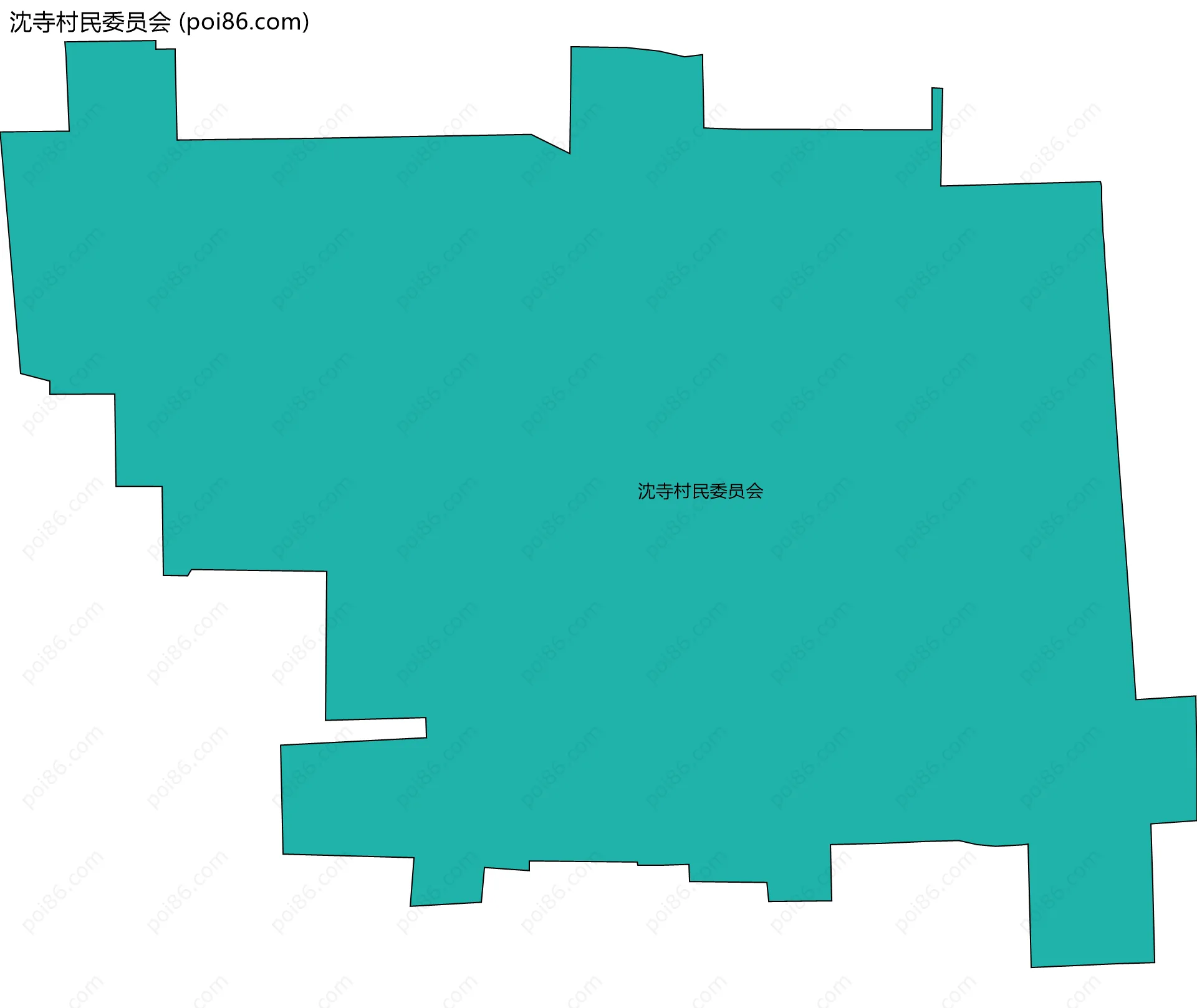 沈寺村民委员会边界地图