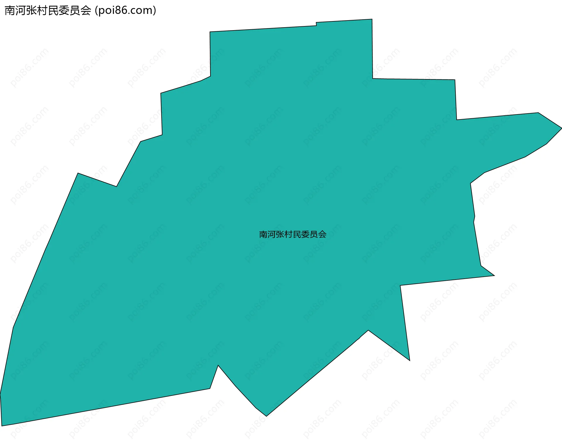 南河张村民委员会边界地图