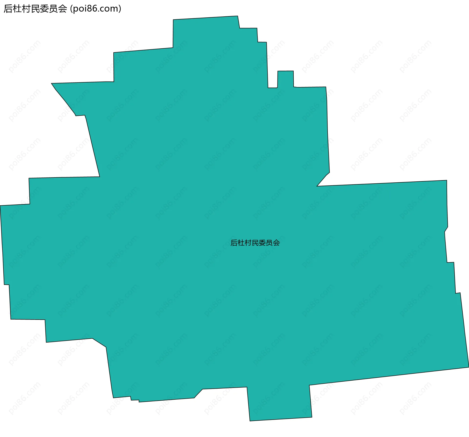 后杜村民委员会边界地图
