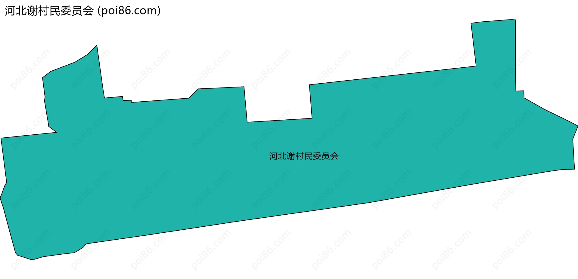 河北谢村民委员会边界地图