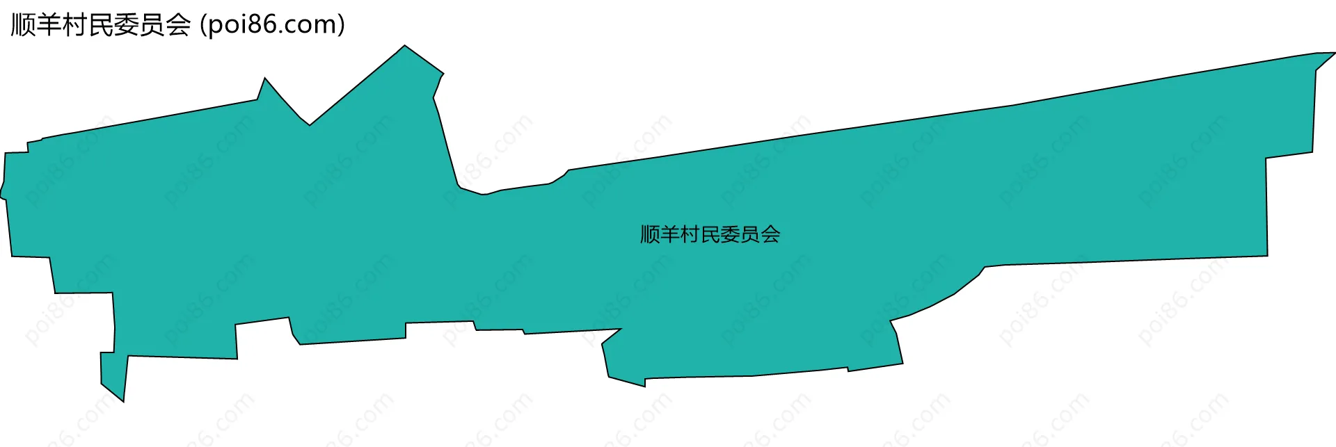 顺羊村民委员会边界地图