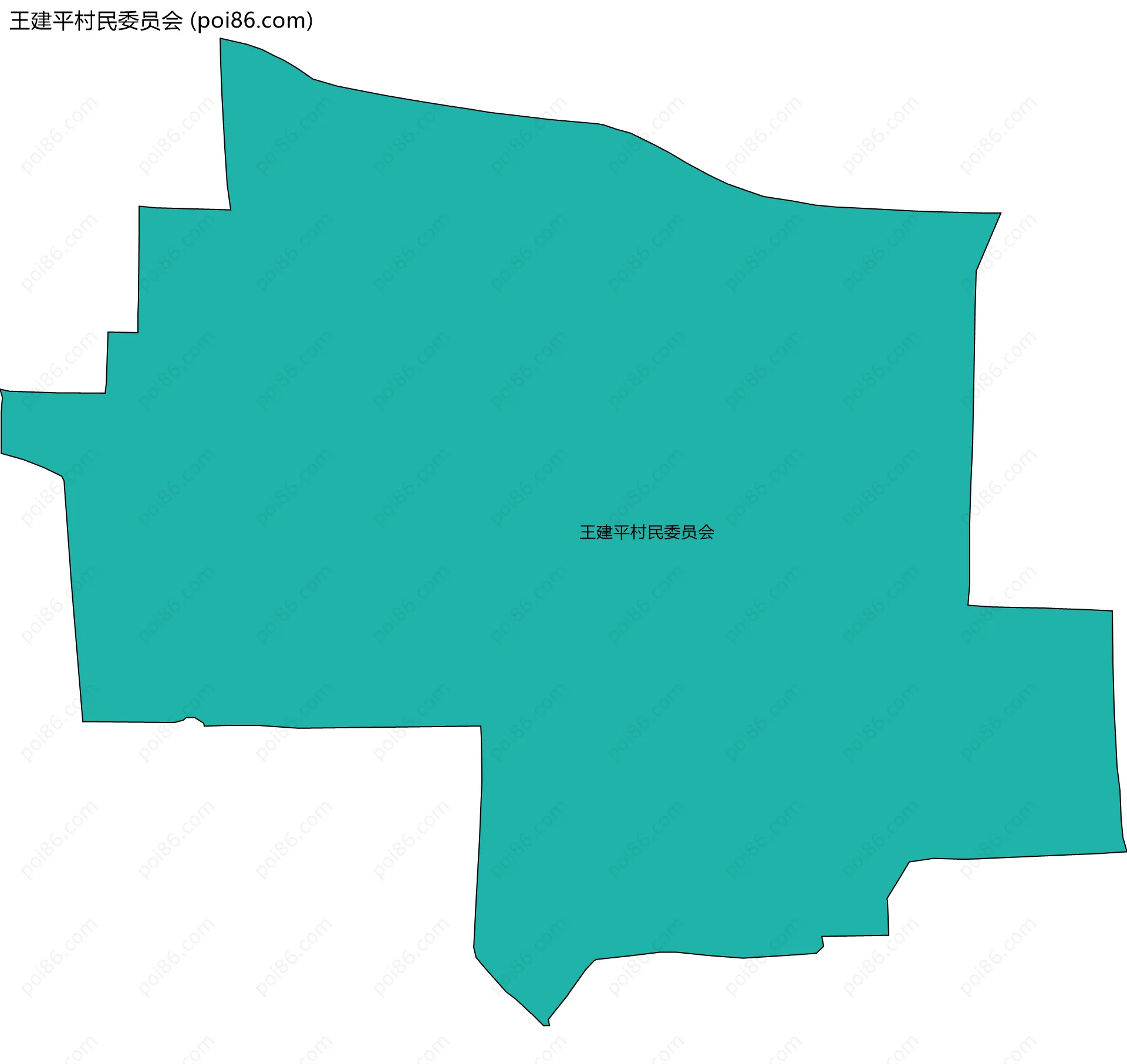 王建平村民委员会边界地图