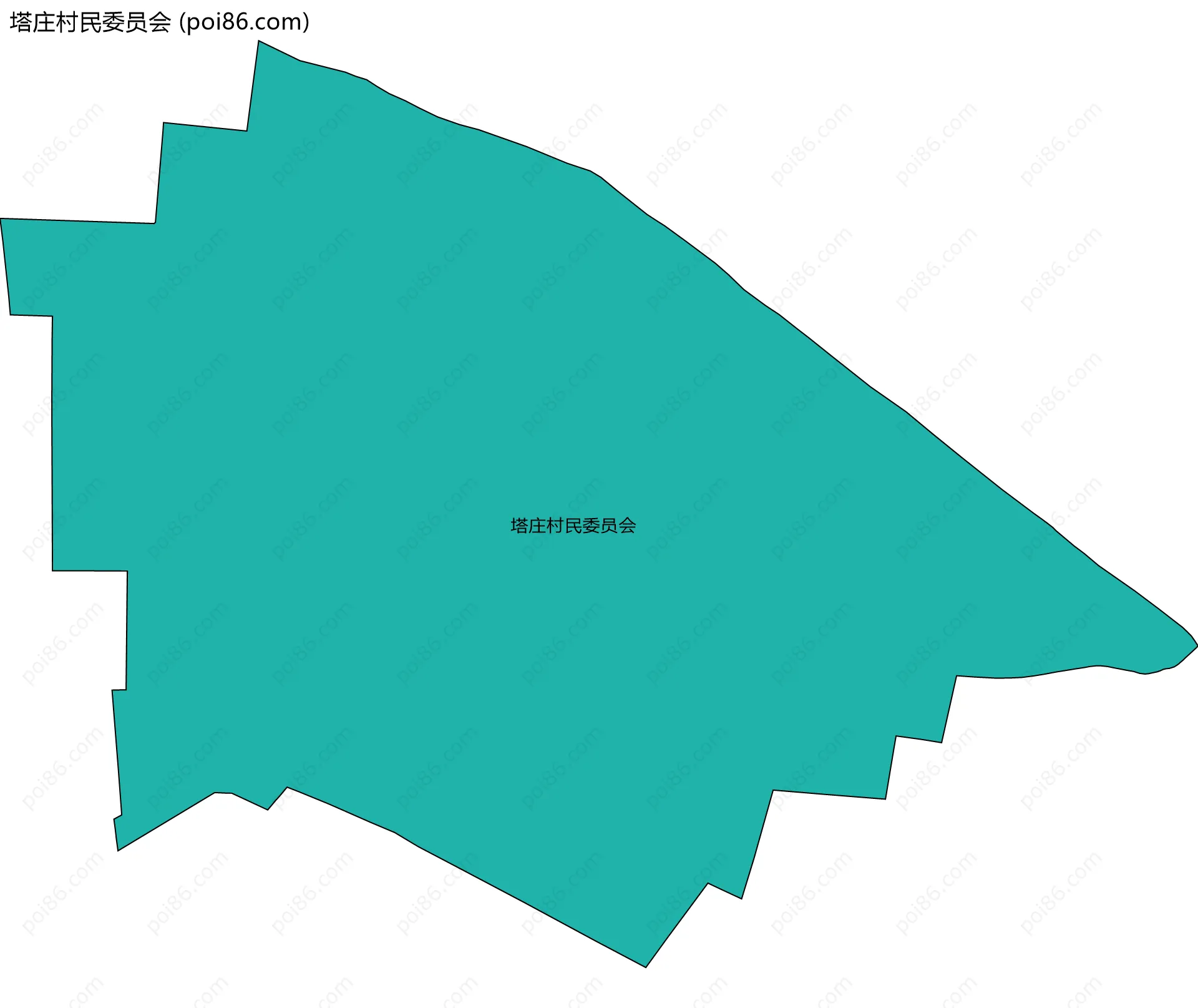 塔庄村民委员会边界地图