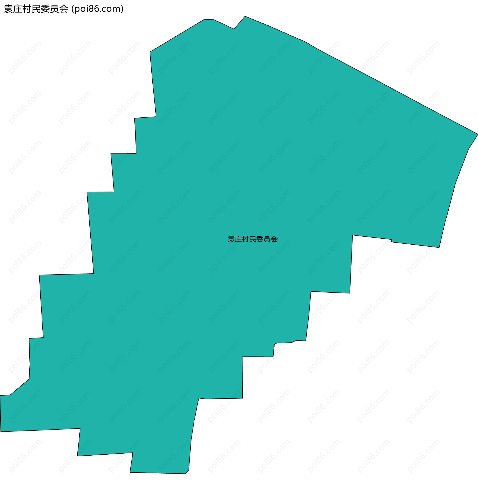 袁庄村民委员会边界地图