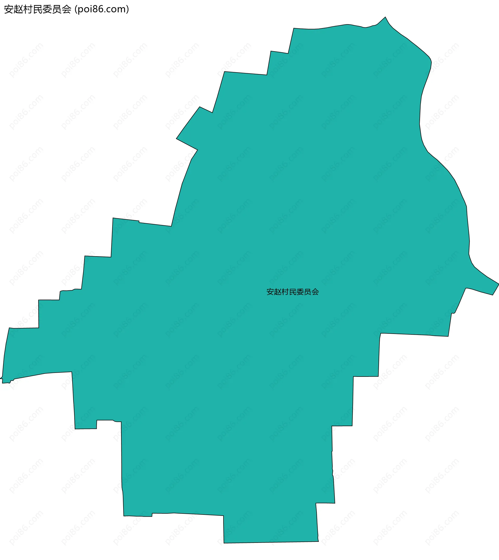安赵村民委员会边界地图