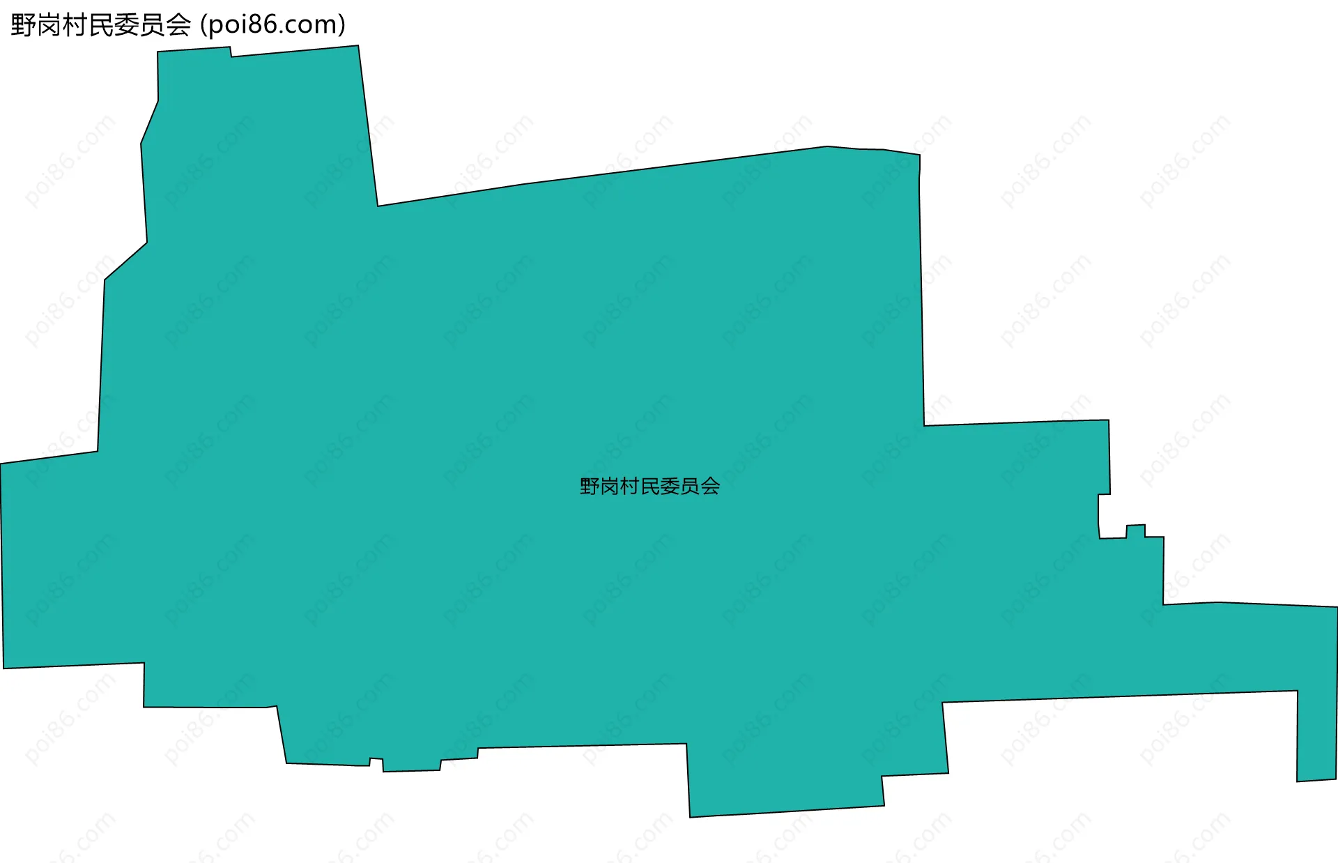野岗村民委员会边界地图