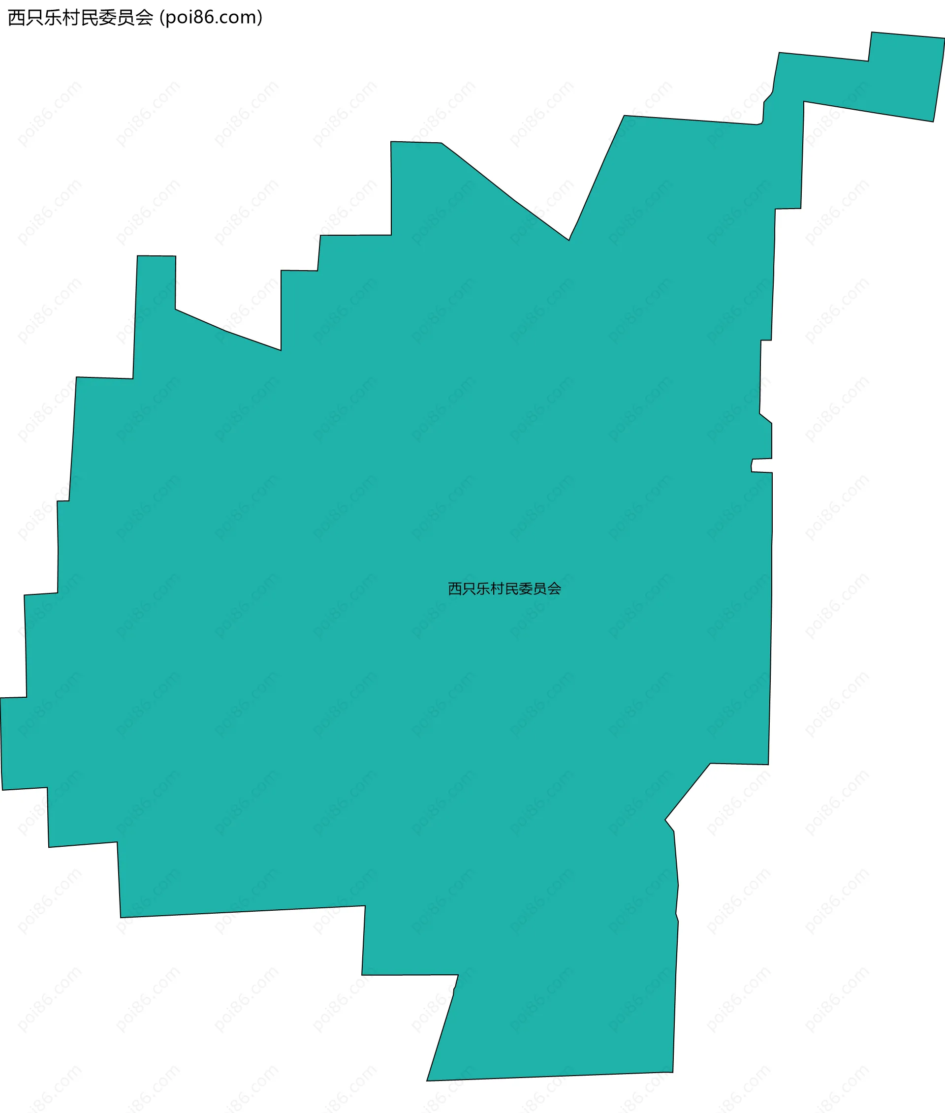 西只乐村民委员会边界地图