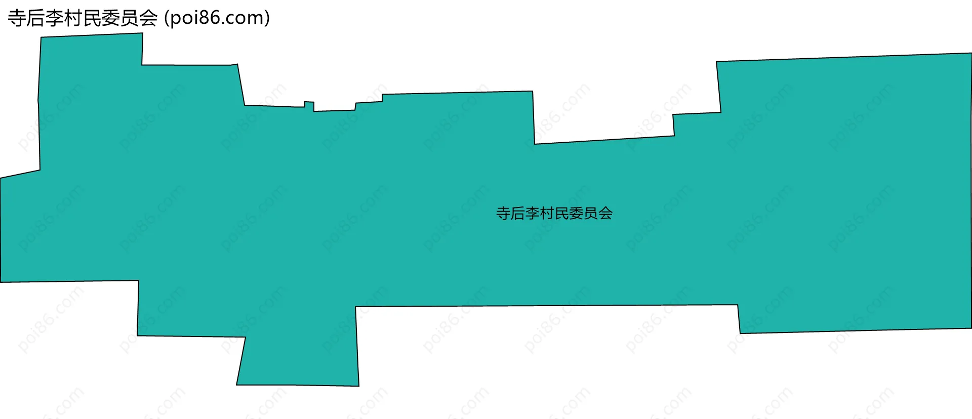 寺后李村民委员会边界地图