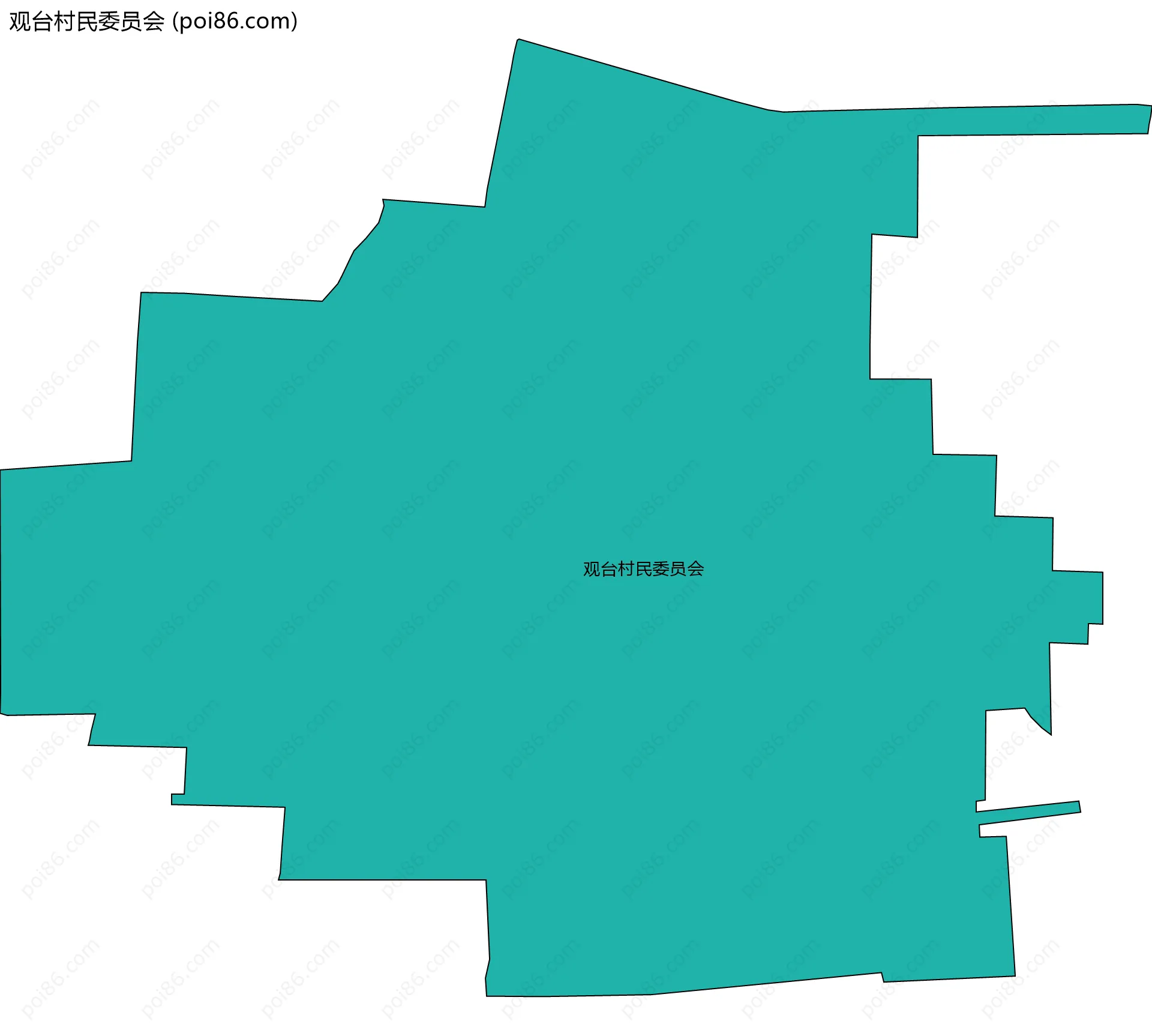 观台村民委员会边界地图