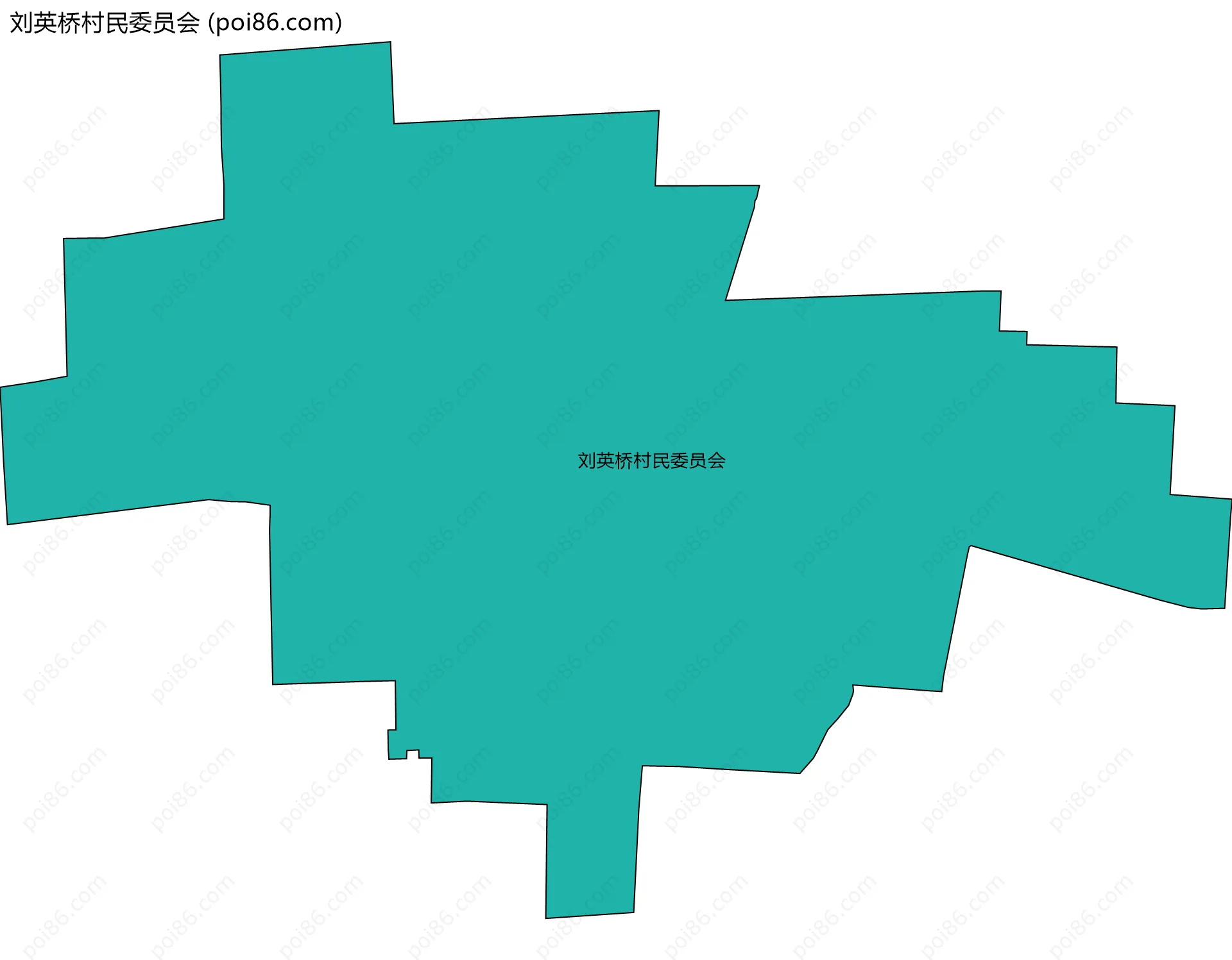 刘英桥村民委员会边界地图