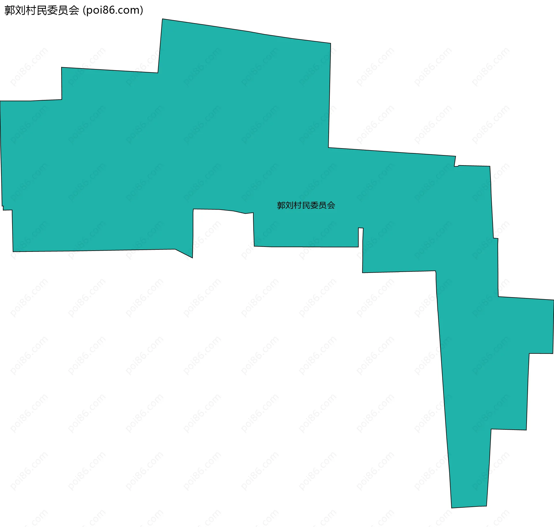 郭刘村民委员会边界地图