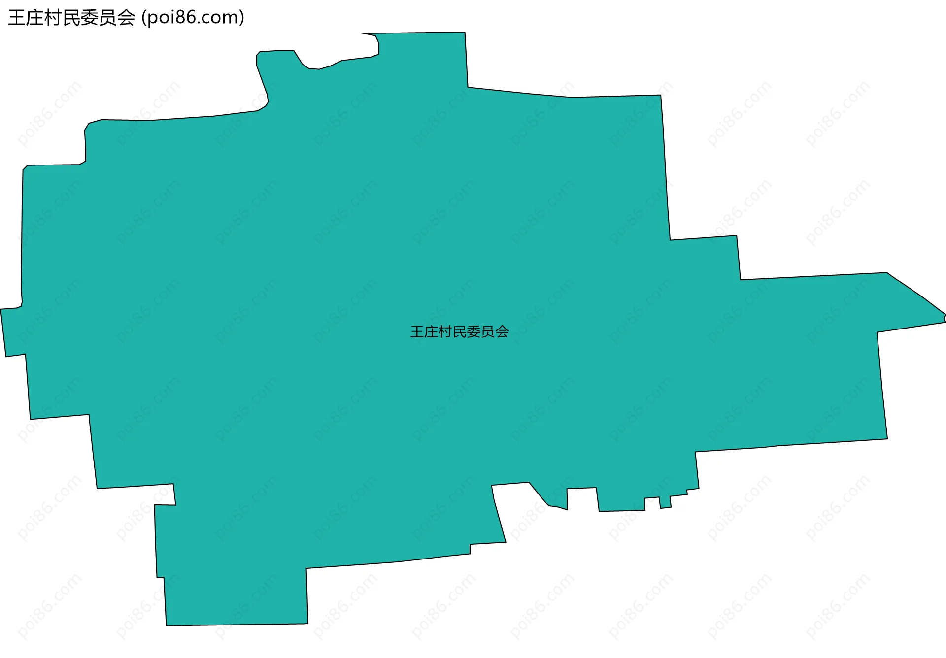 王庄村民委员会边界地图