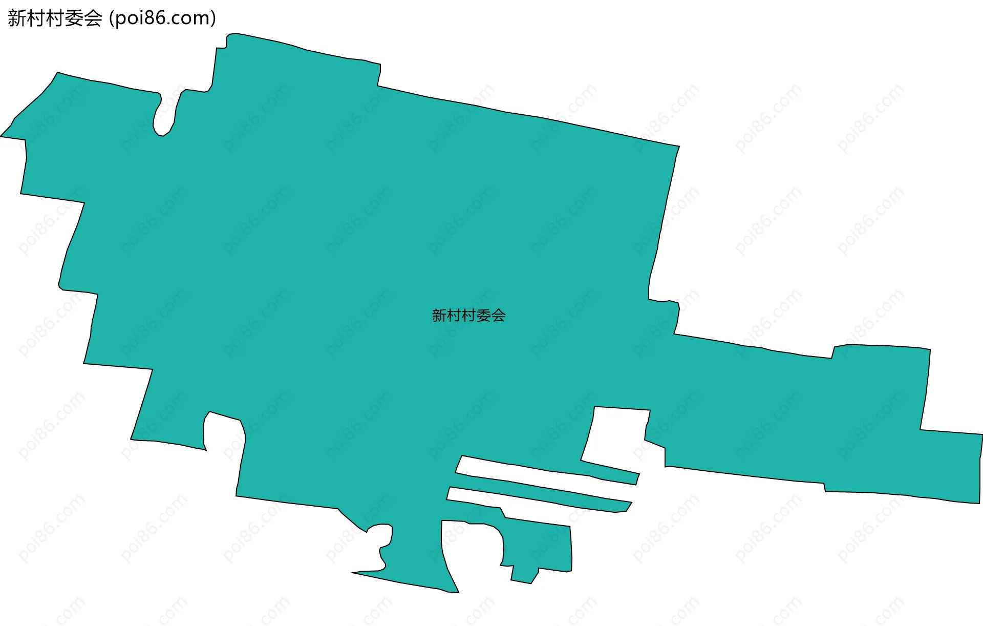 新村村委会边界地图